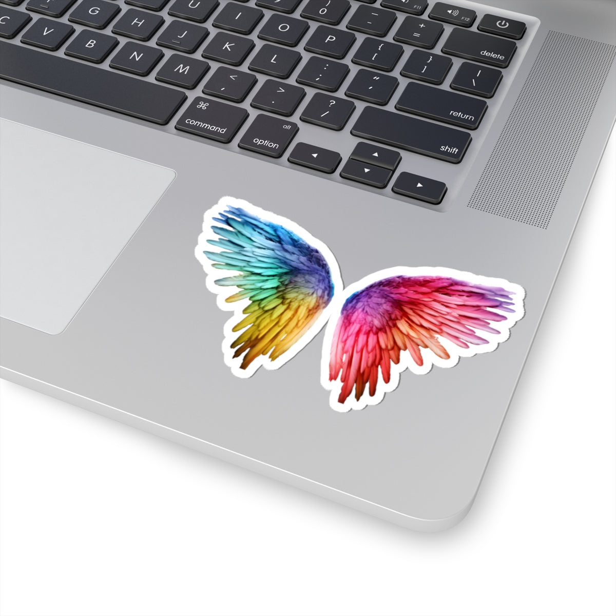Rainbow Wings Kiss-Cut Stickers | Colorful Angel Wing Decals for Laptops, Water Bottles, Journals, Gifts, Party Favors