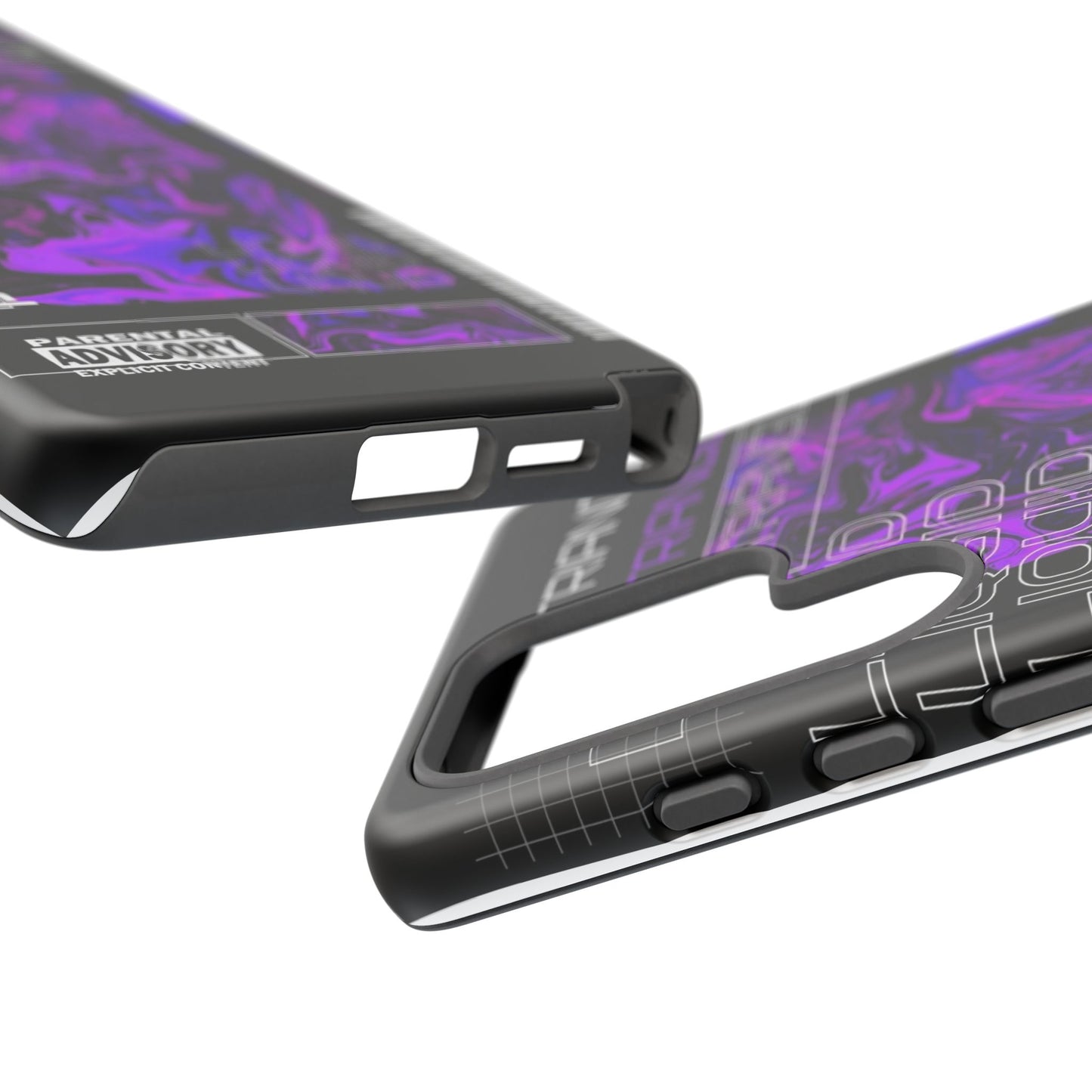 Abstract Purple Liquid Phone Case, Tough Phone Cover, Trendy Phone Accessory, Unique Gift for Tech Lovers, Modern Design for All Occasions