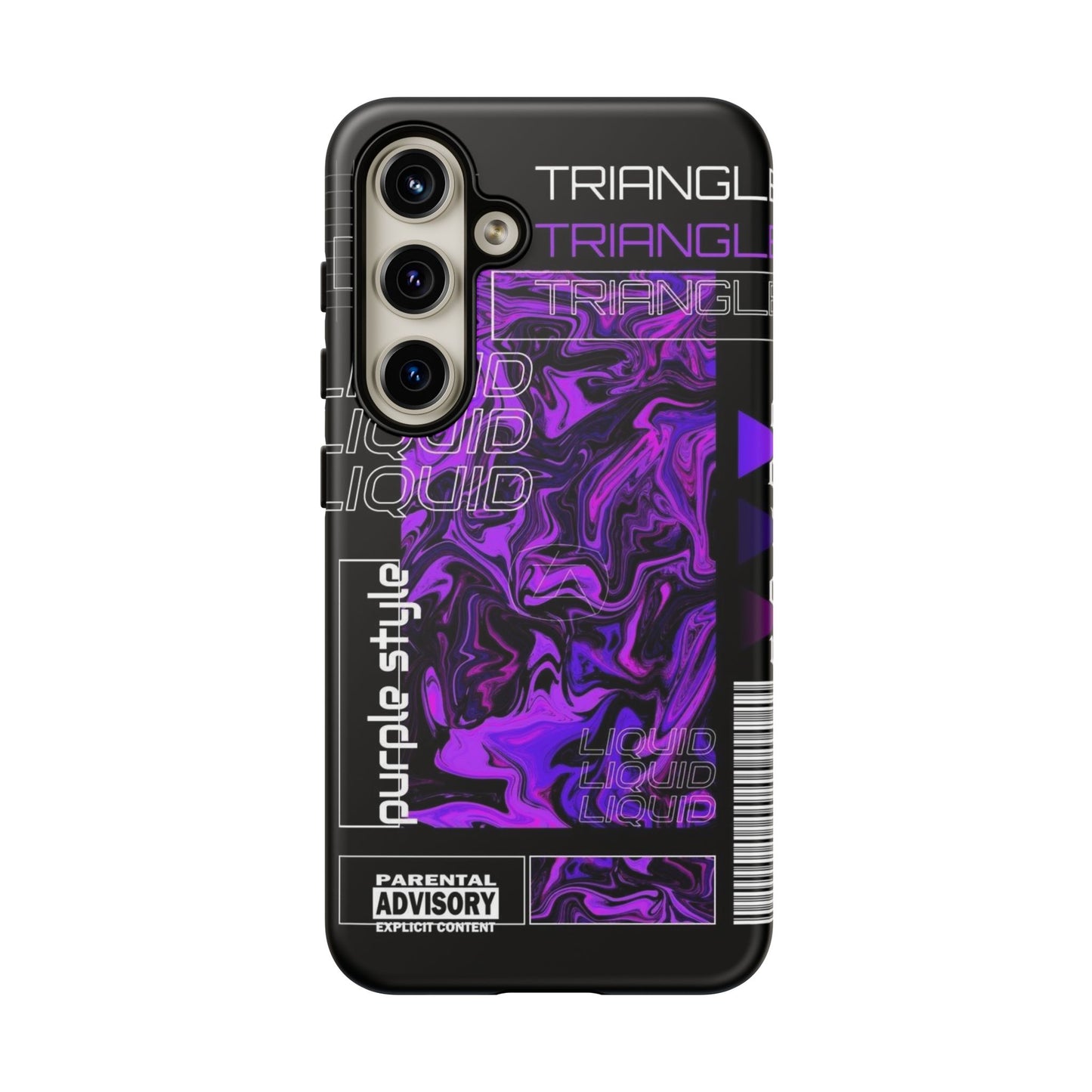 Abstract Purple Liquid Phone Case, Tough Phone Cover, Trendy Phone Accessory, Unique Gift for Tech Lovers, Modern Design for All Occasions