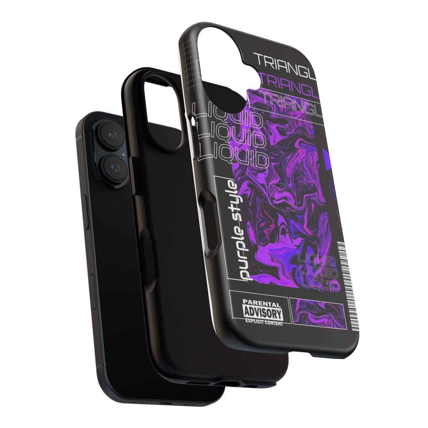 Abstract Purple Liquid Phone Case, Tough Phone Cover, Trendy Phone Accessory, Unique Gift for Tech Lovers, Modern Design for All Occasions
