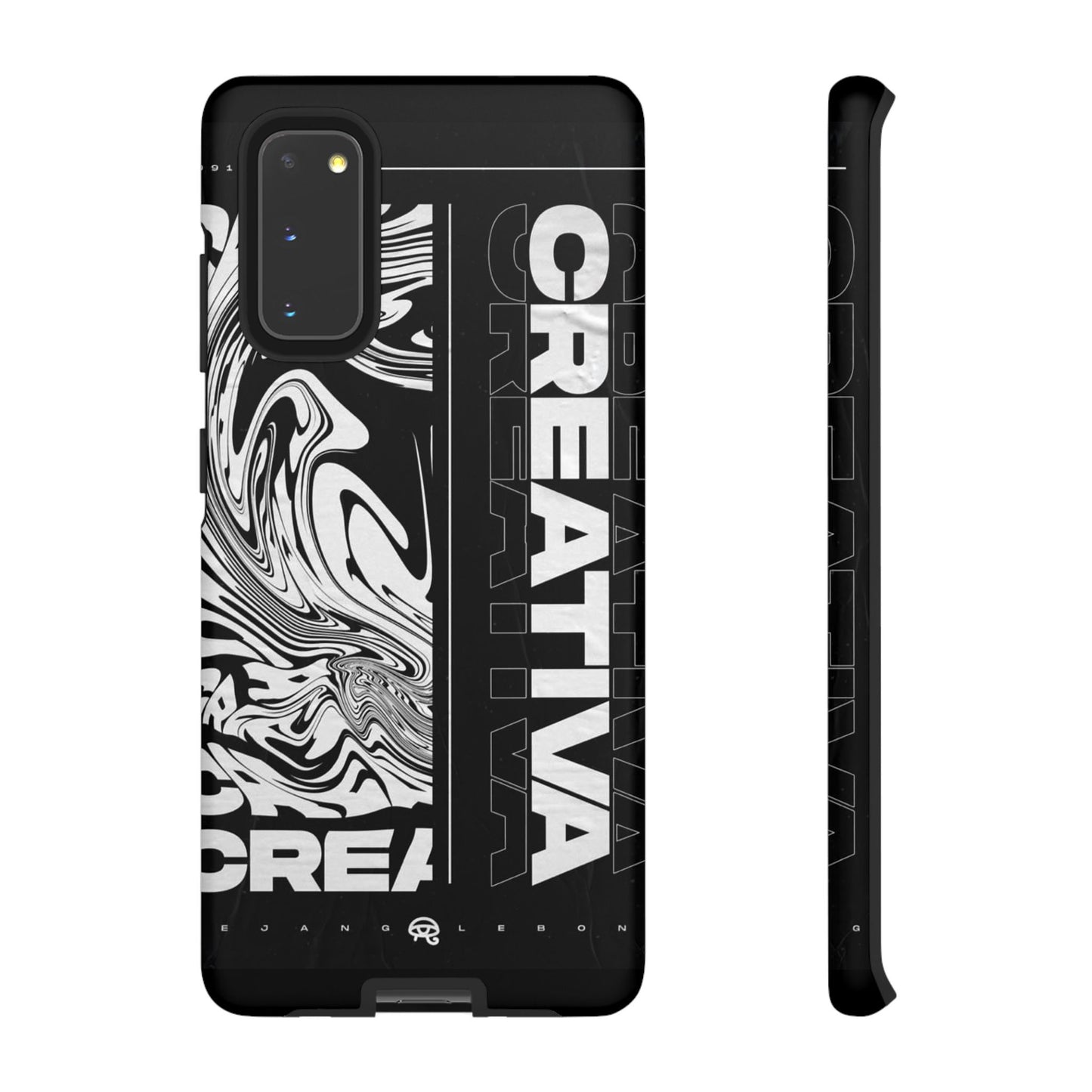 Bold Creative Phone Case, Stylish Black Marble Art, Tough Phone Cover, Gift for Artists, Unique Smartphone Protector