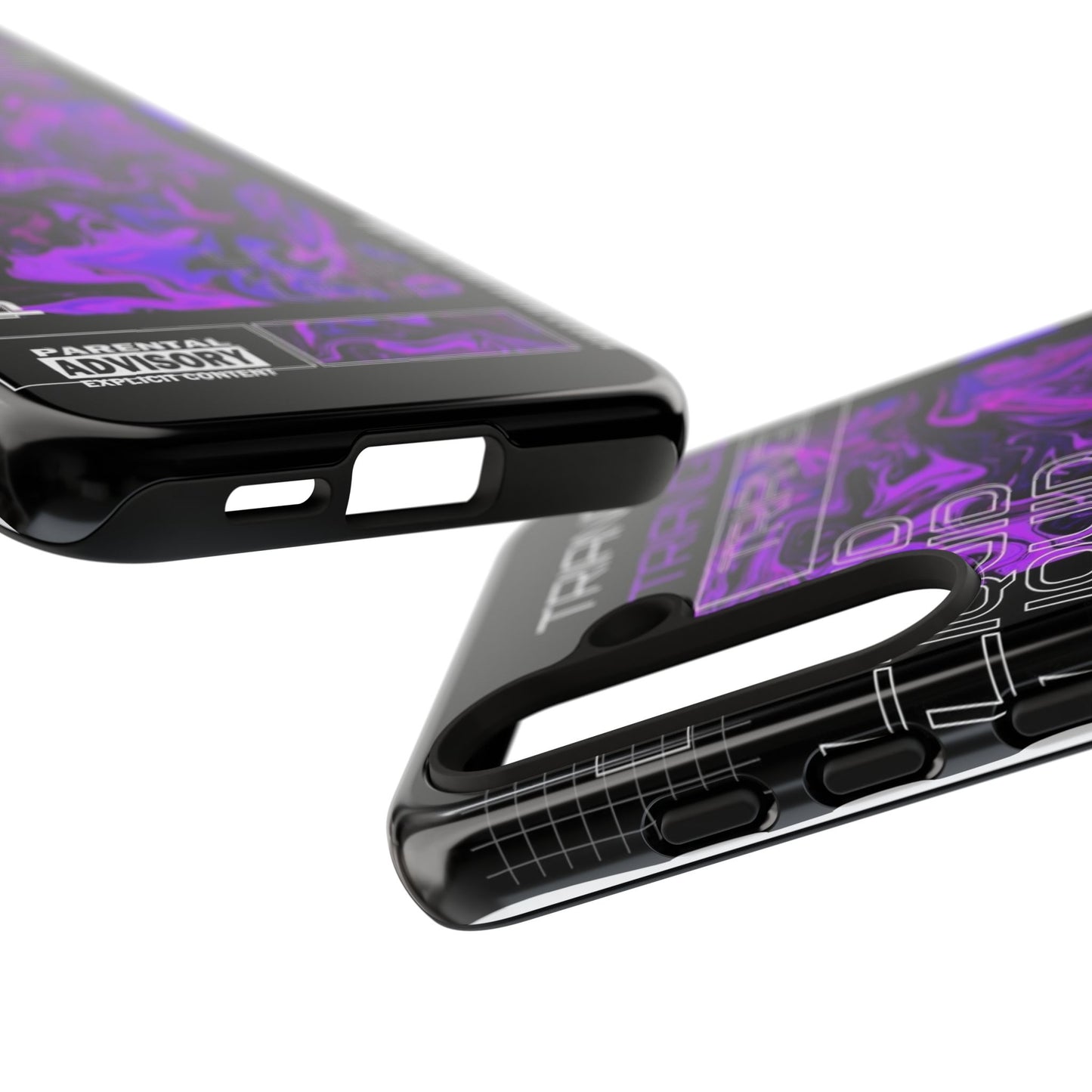 Abstract Purple Liquid Phone Case, Tough Phone Cover, Trendy Phone Accessory, Unique Gift for Tech Lovers, Modern Design for All Occasions