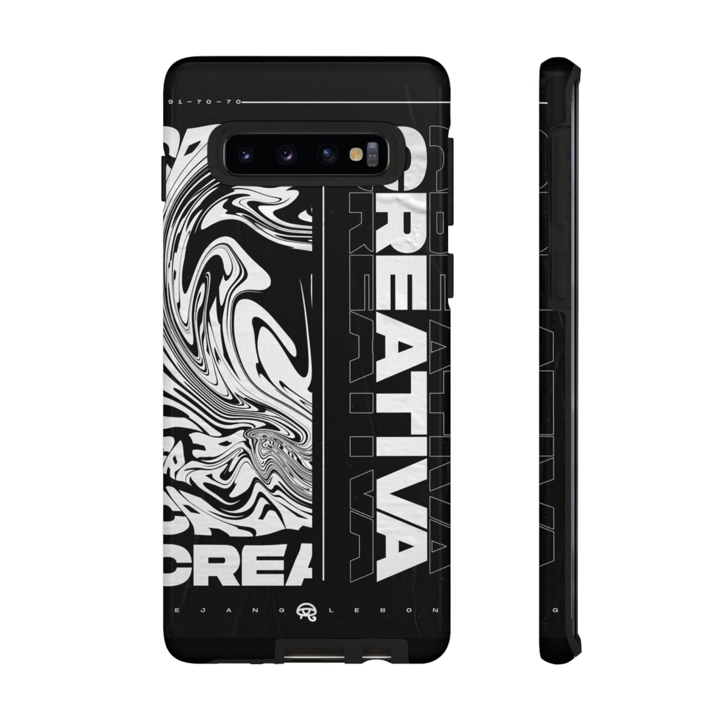 Bold Creative Phone Case, Stylish Black Marble Art, Tough Phone Cover, Gift for Artists, Unique Smartphone Protector