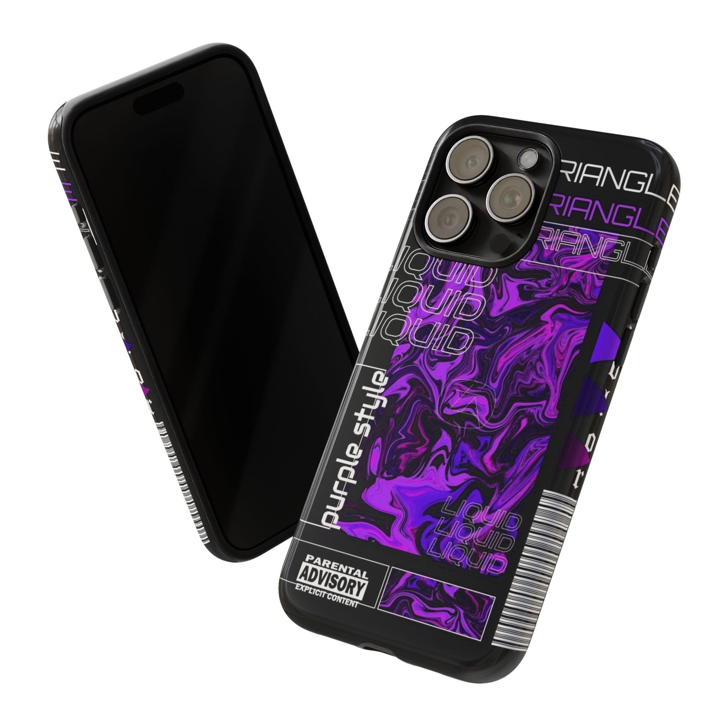 Abstract Purple Liquid Phone Case, Tough Phone Cover, Trendy Phone Accessory, Unique Gift for Tech Lovers, Modern Design for All Occasions