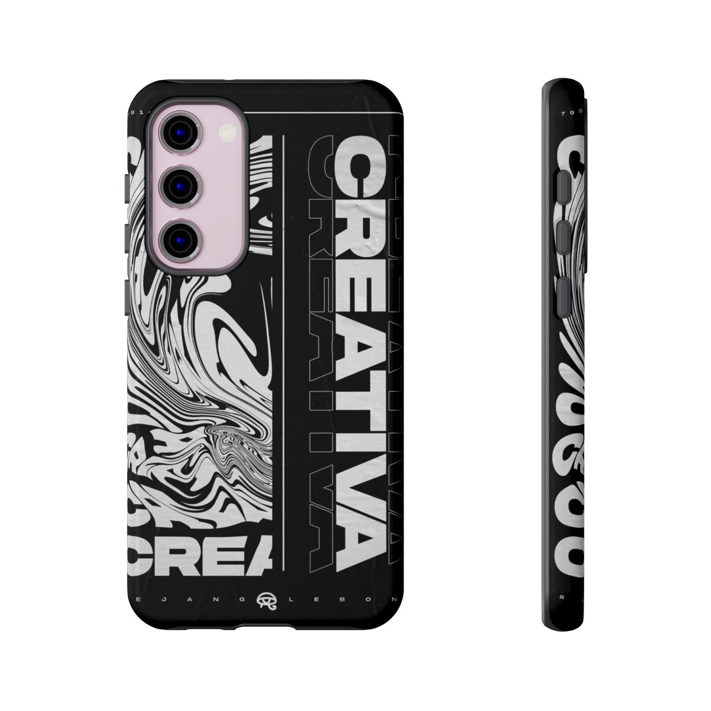 Bold Creative Phone Case, Stylish Black Marble Art, Tough Phone Cover, Gift for Artists, Unique Smartphone Protector