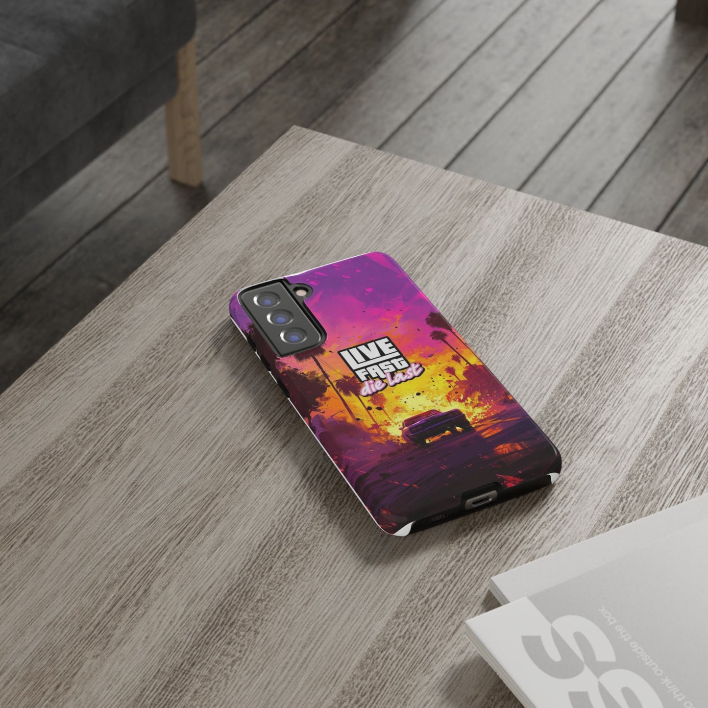 Tough Cases for Adventurers | Live Fast Die Last Phone Case, Durable Phone Cover, Trendy Accessory, Gift for Car Enthusiasts, Unique Design
