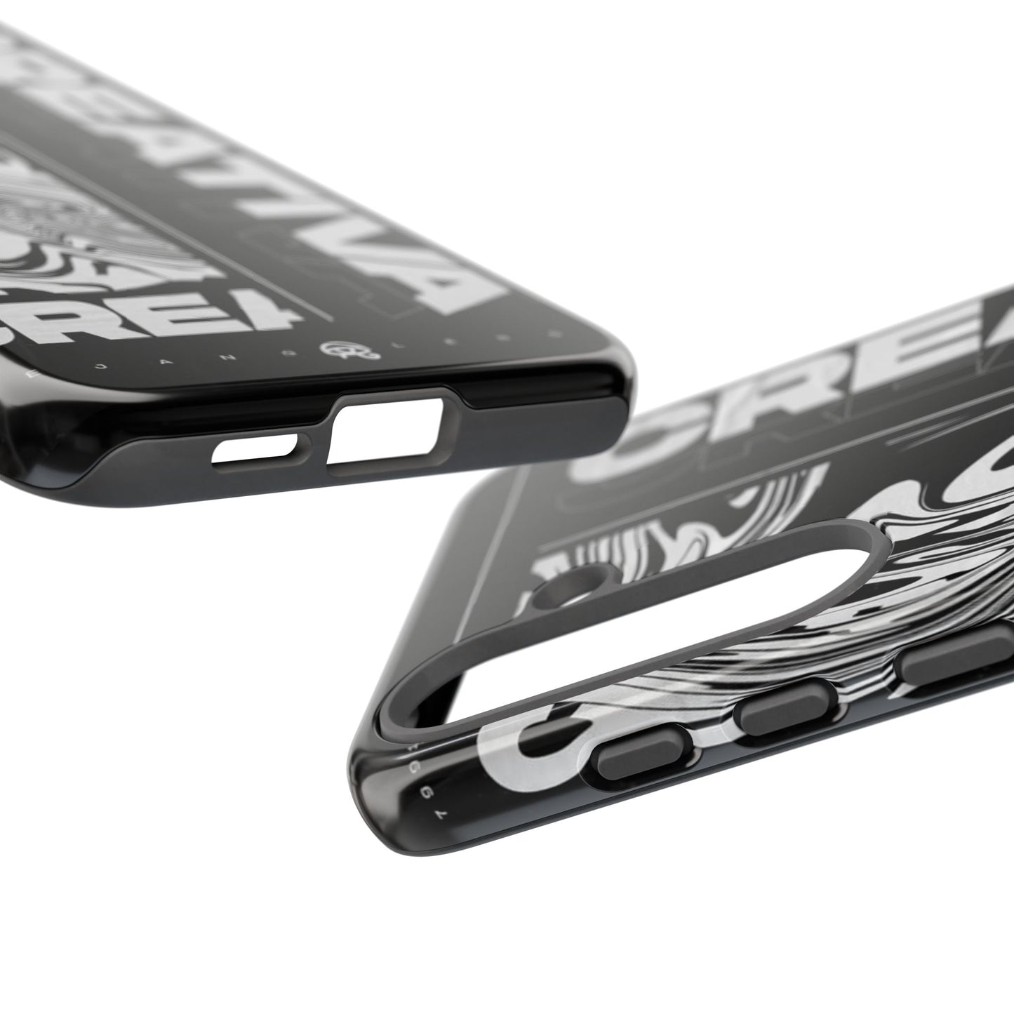 Bold Creative Phone Case, Stylish Black Marble Art, Tough Phone Cover, Gift for Artists, Unique Smartphone Protector