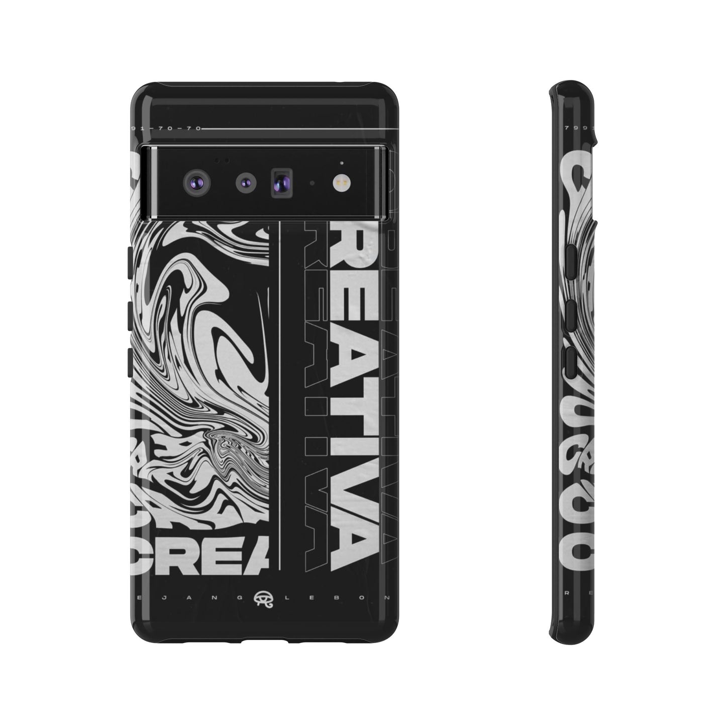Bold Creative Phone Case, Stylish Black Marble Art, Tough Phone Cover, Gift for Artists, Unique Smartphone Protector