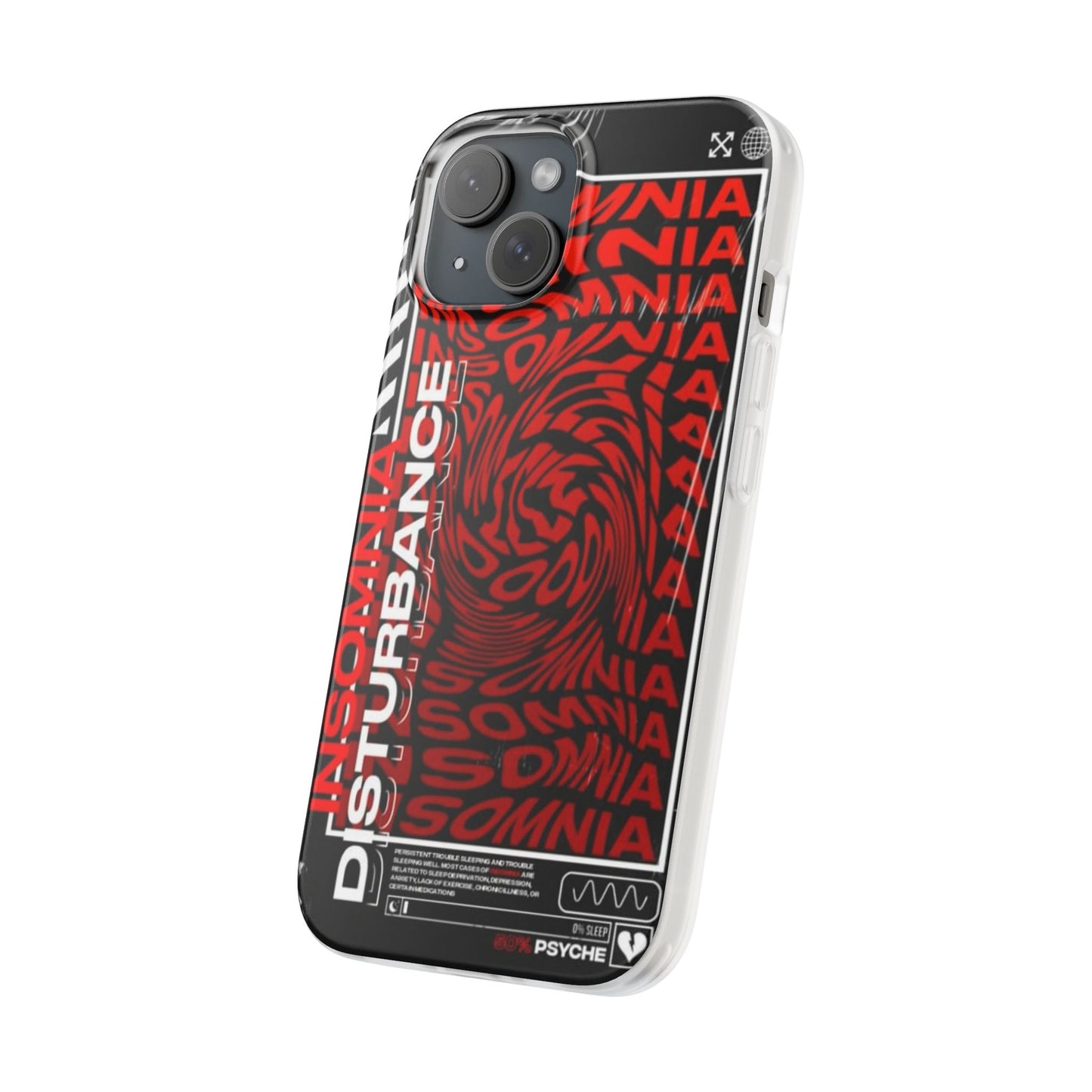Insomnia Flexi Cases | Stylish Phone Cover for Night Owls, Unique Design, Perfect Gift for Students, Trendy Accessory, Phone Protection