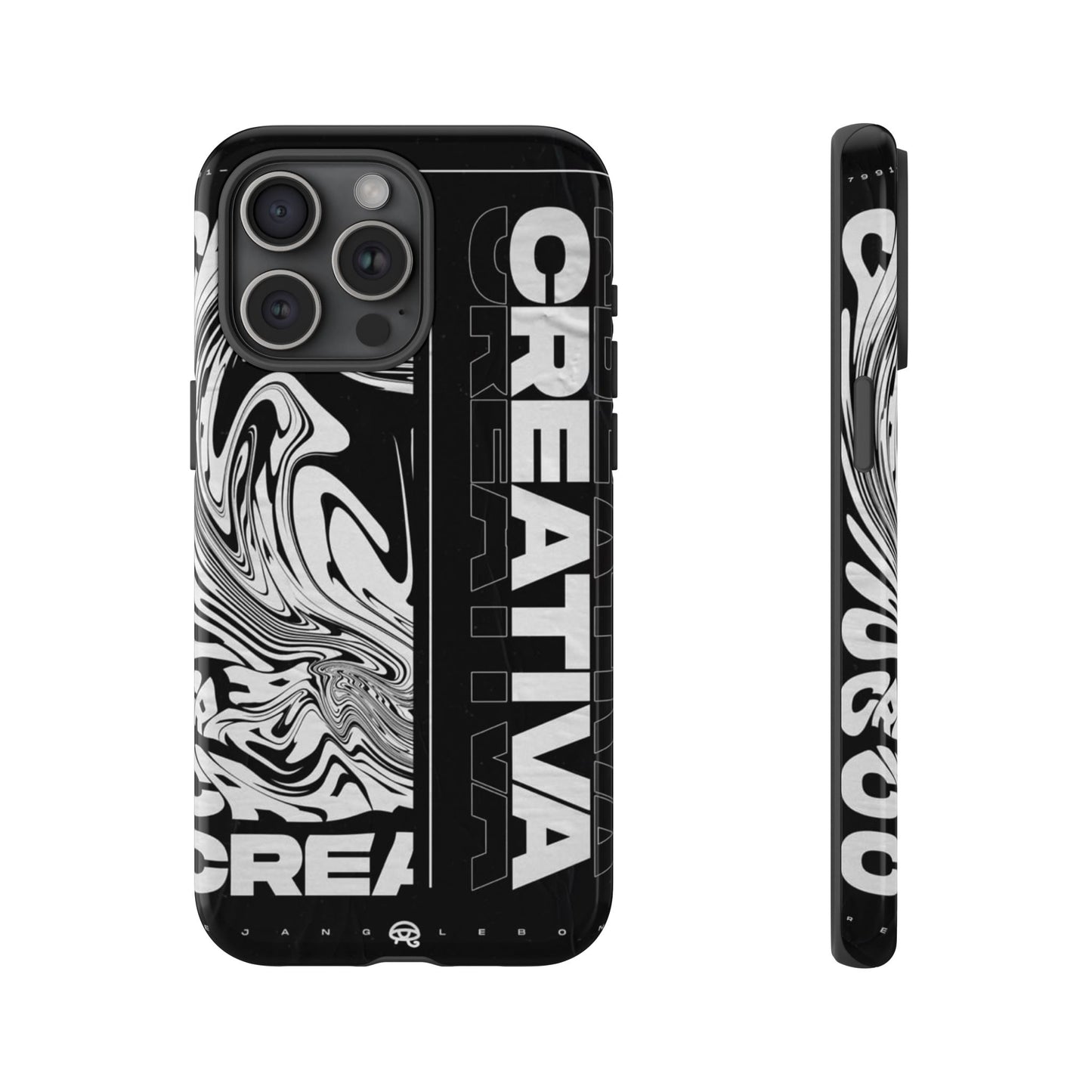 Bold Creative Phone Case, Stylish Black Marble Art, Tough Phone Cover, Gift for Artists, Unique Smartphone Protector