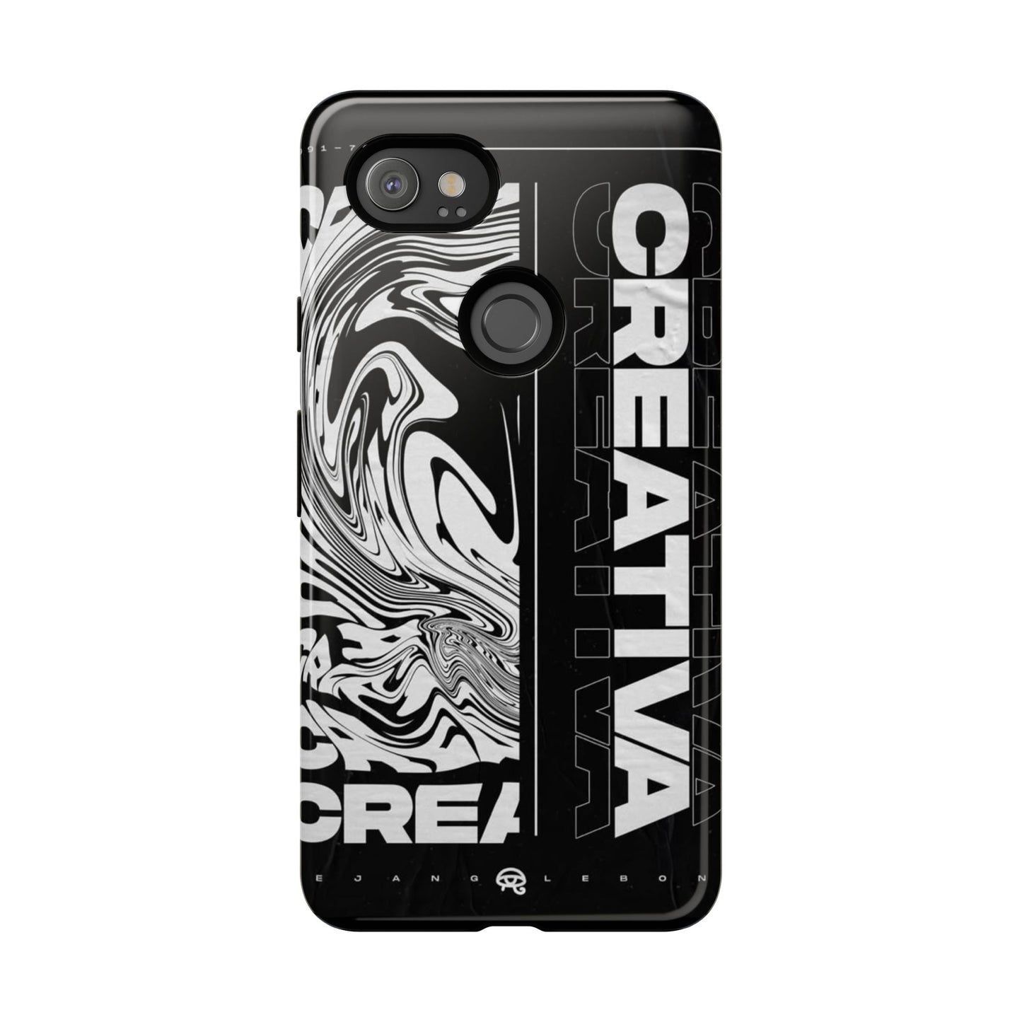 Bold Creative Phone Case, Stylish Black Marble Art, Tough Phone Cover, Gift for Artists, Unique Smartphone Protector