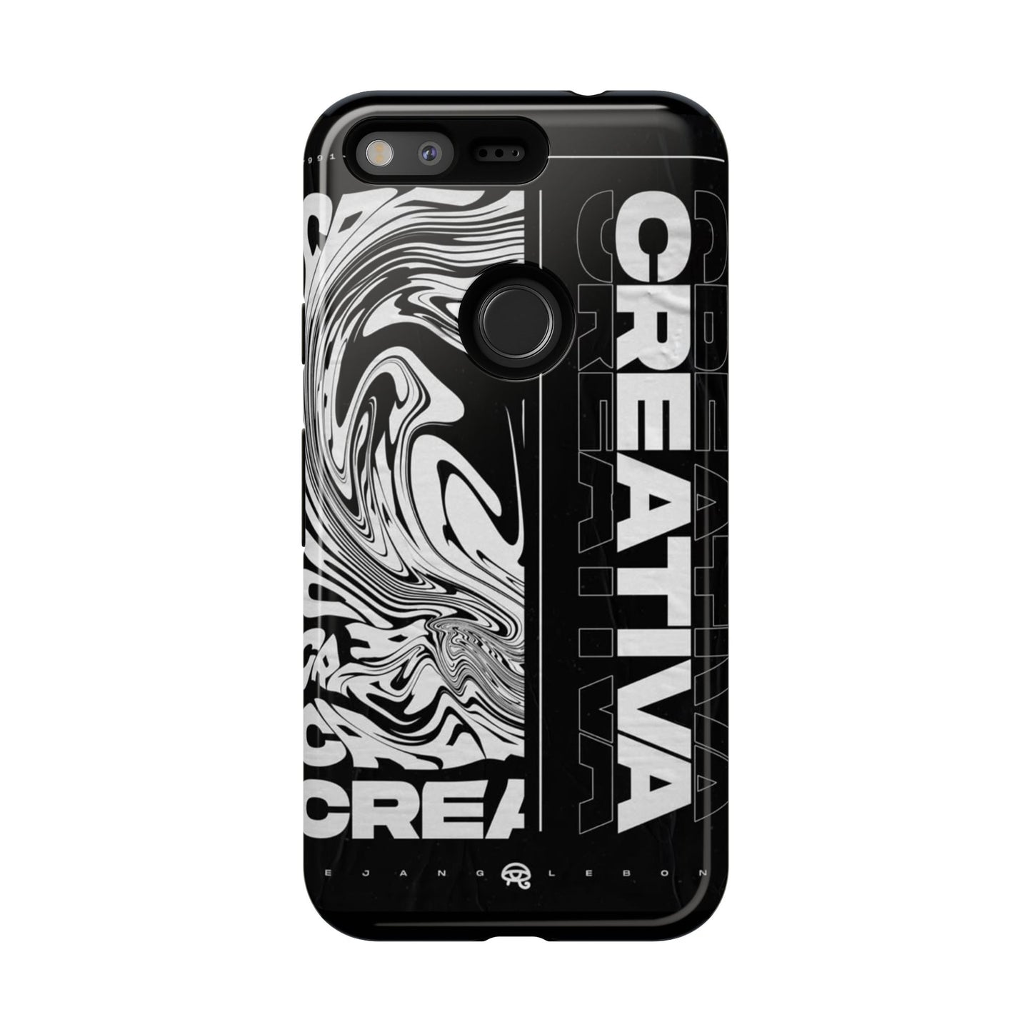 Bold Creative Phone Case, Stylish Black Marble Art, Tough Phone Cover, Gift for Artists, Unique Smartphone Protector