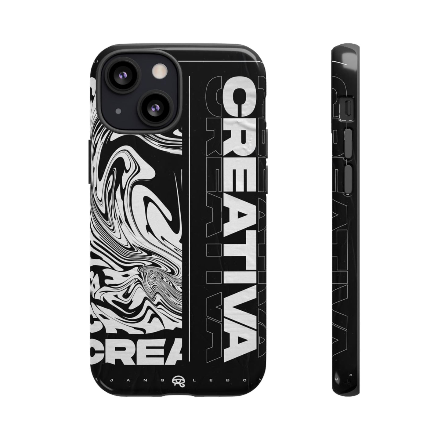 Bold Creative Phone Case, Stylish Black Marble Art, Tough Phone Cover, Gift for Artists, Unique Smartphone Protector