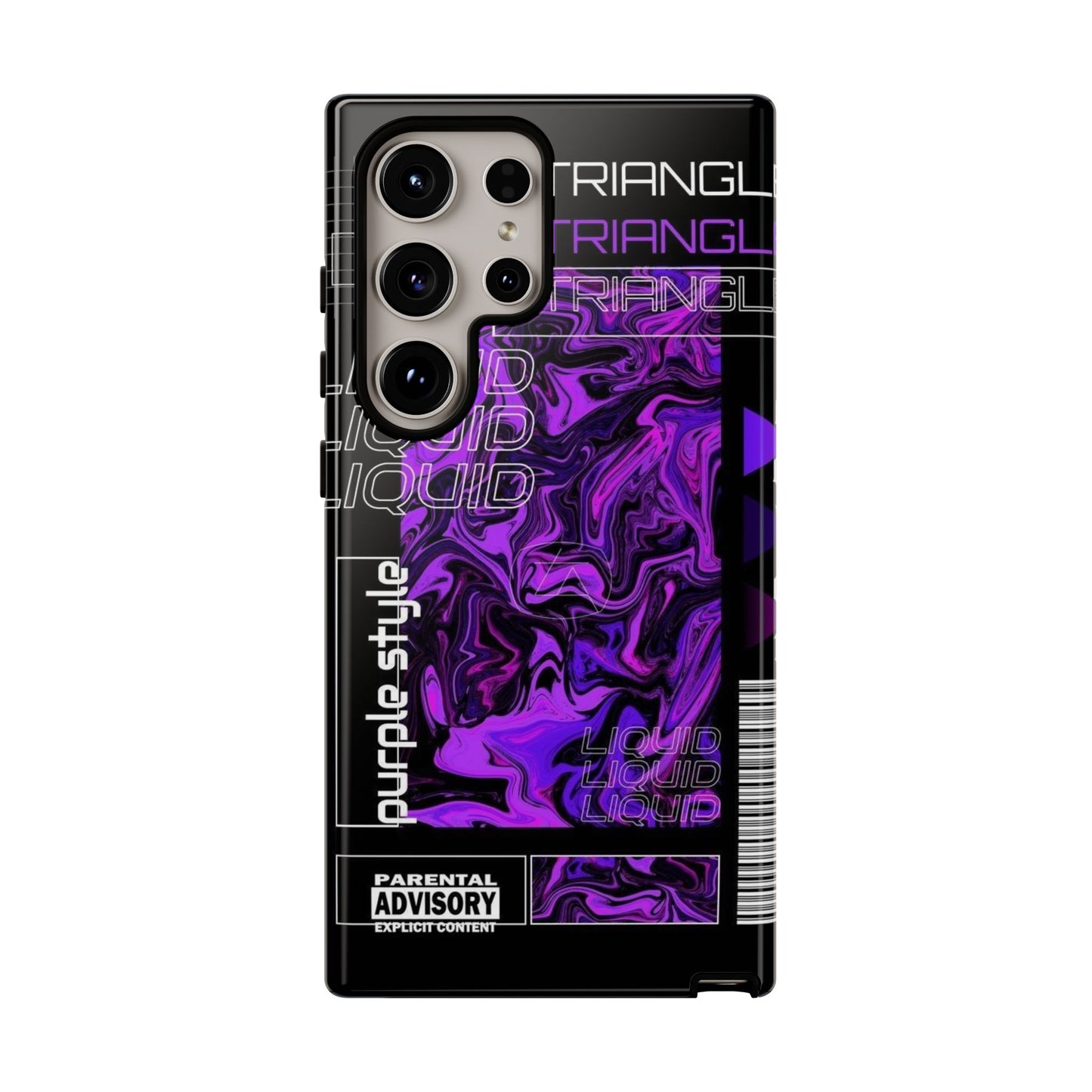 Abstract Purple Liquid Phone Case, Tough Phone Cover, Trendy Phone Accessory, Unique Gift for Tech Lovers, Modern Design for All Occasions
