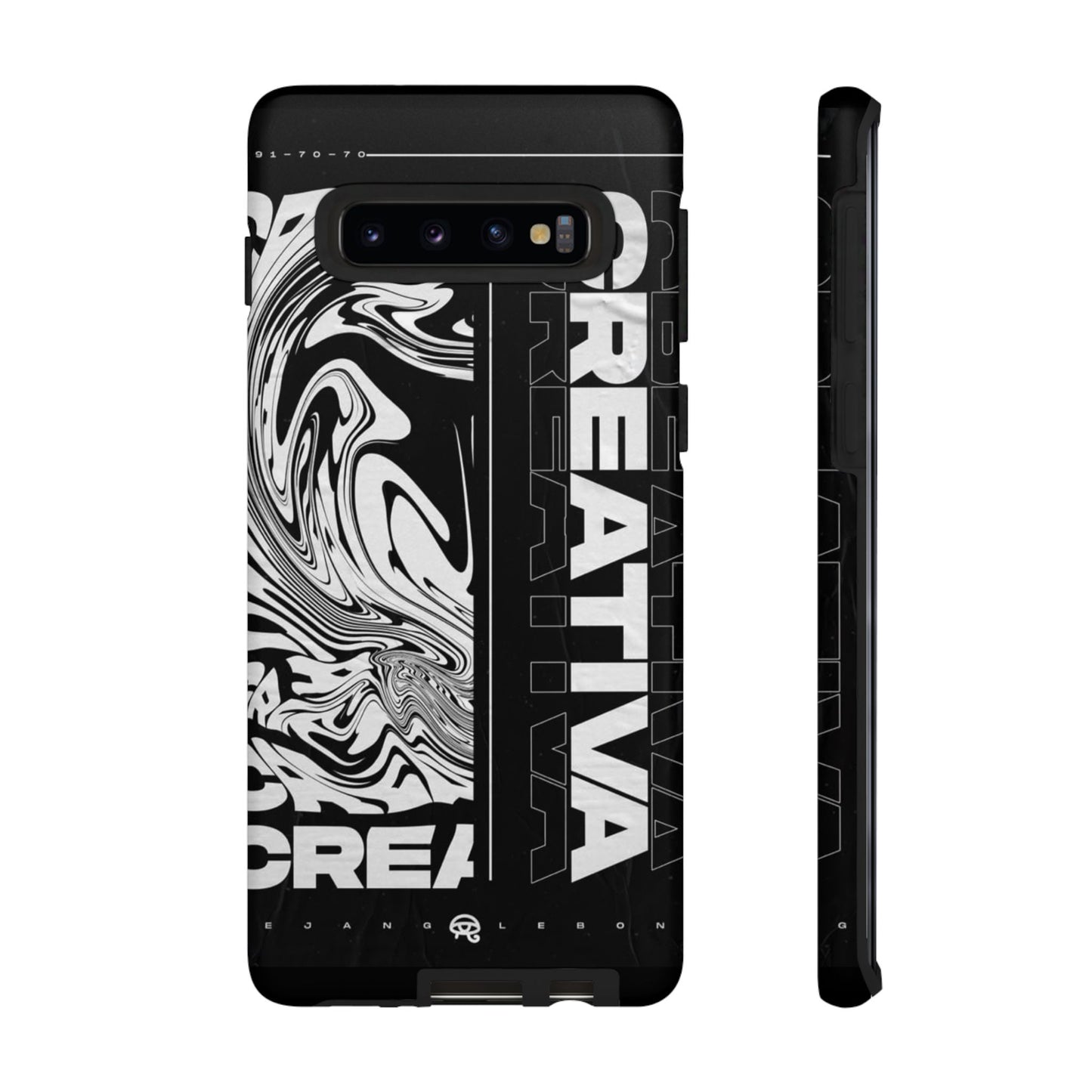 Bold Creative Phone Case, Stylish Black Marble Art, Tough Phone Cover, Gift for Artists, Unique Smartphone Protector