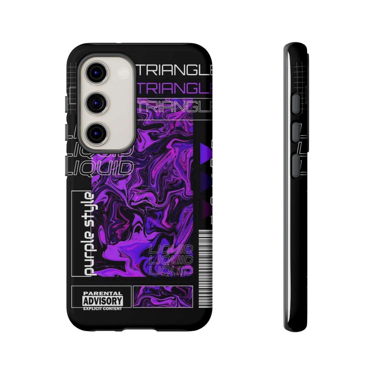 Abstract Purple Liquid Phone Case, Tough Phone Cover, Trendy Phone Accessory, Unique Gift for Tech Lovers, Modern Design for All Occasions