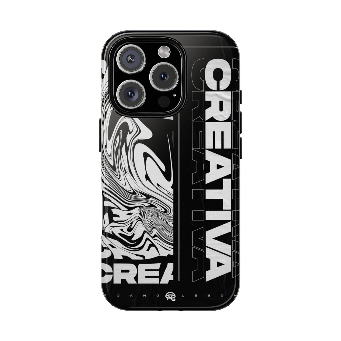 Bold Creative Phone Case, Stylish Black Marble Art, Tough Phone Cover, Gift for Artists, Unique Smartphone Protector