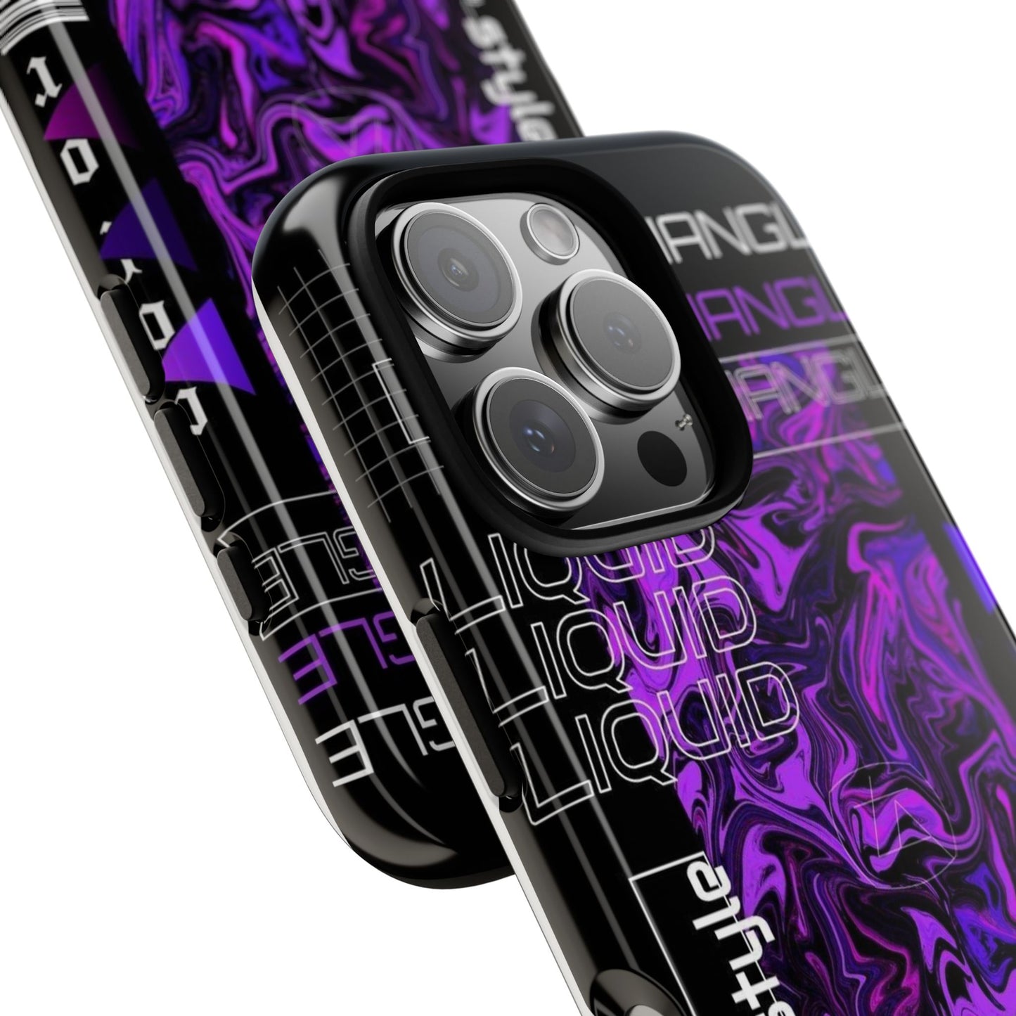 Abstract Purple Liquid Phone Case, Tough Phone Cover, Trendy Phone Accessory, Unique Gift for Tech Lovers, Modern Design for All Occasions
