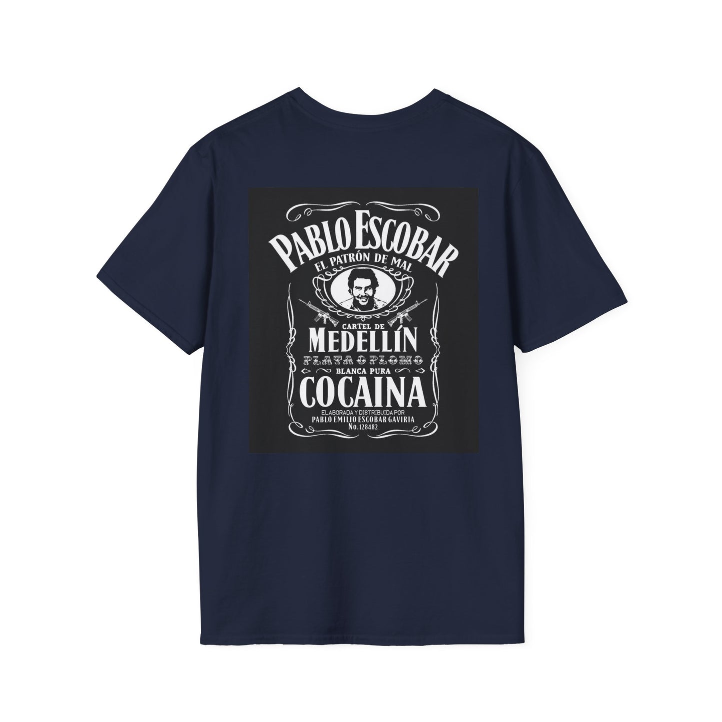 Pablo Escobar Graphic T-Shirt, Unisex Softstyle Tee, Unique Gift, Collector's Apparel, Retro Style, Casual Wear
