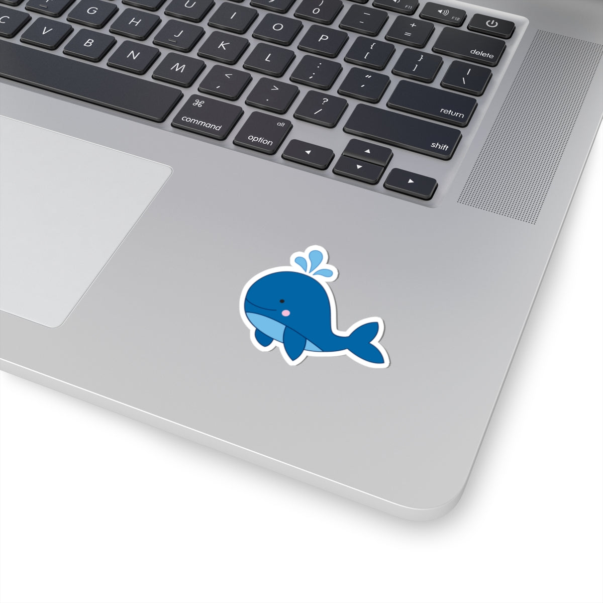 Cute Whale Kiss-Cut Stickers, Ocean Theme Décor, Laptop Decals, Planner Accessories, Gift for Sea Lovers, Fun Wall Art