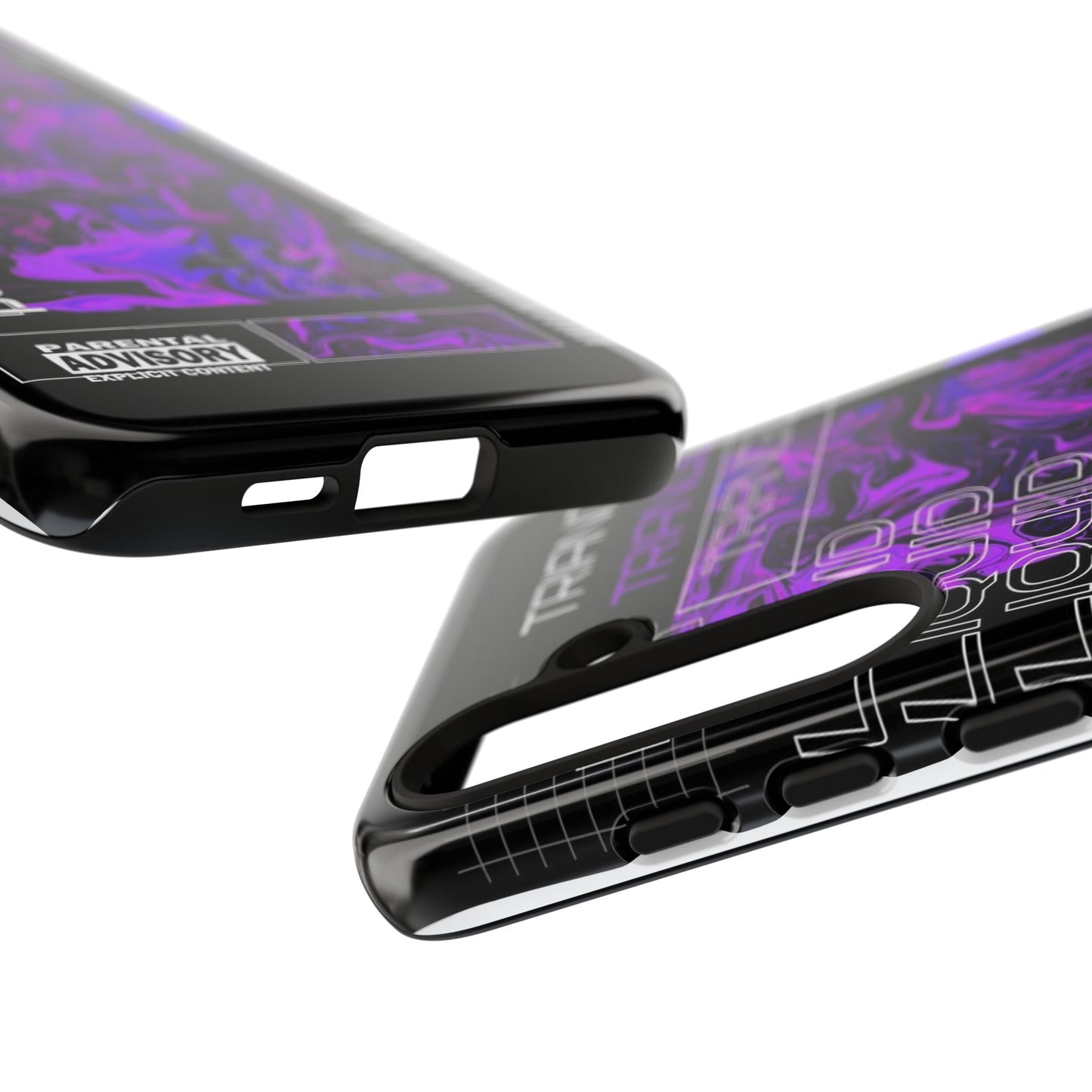 Abstract Purple Liquid Phone Case, Tough Phone Cover, Trendy Phone Accessory, Unique Gift for Tech Lovers, Modern Design for All Occasions