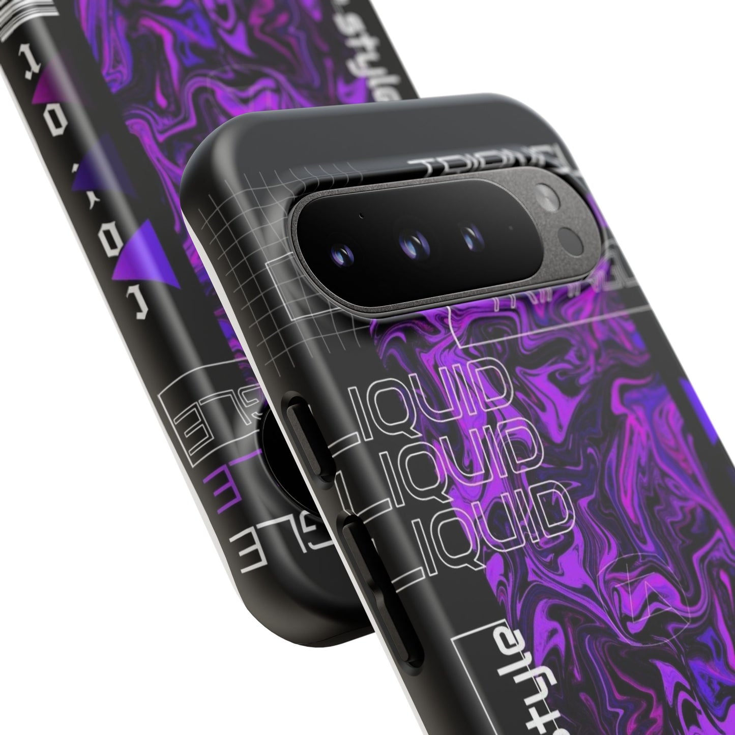 Abstract Purple Liquid Phone Case, Tough Phone Cover, Trendy Phone Accessory, Unique Gift for Tech Lovers, Modern Design for All Occasions
