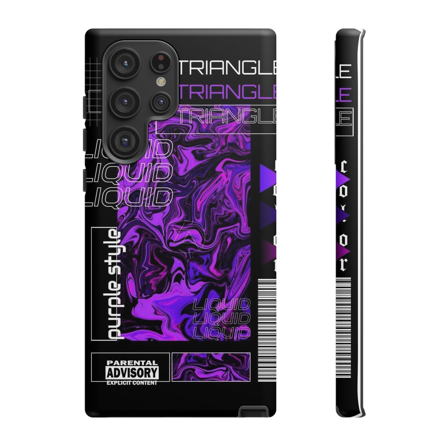 Abstract Purple Liquid Phone Case, Tough Phone Cover, Trendy Phone Accessory, Unique Gift for Tech Lovers, Modern Design for All Occasions