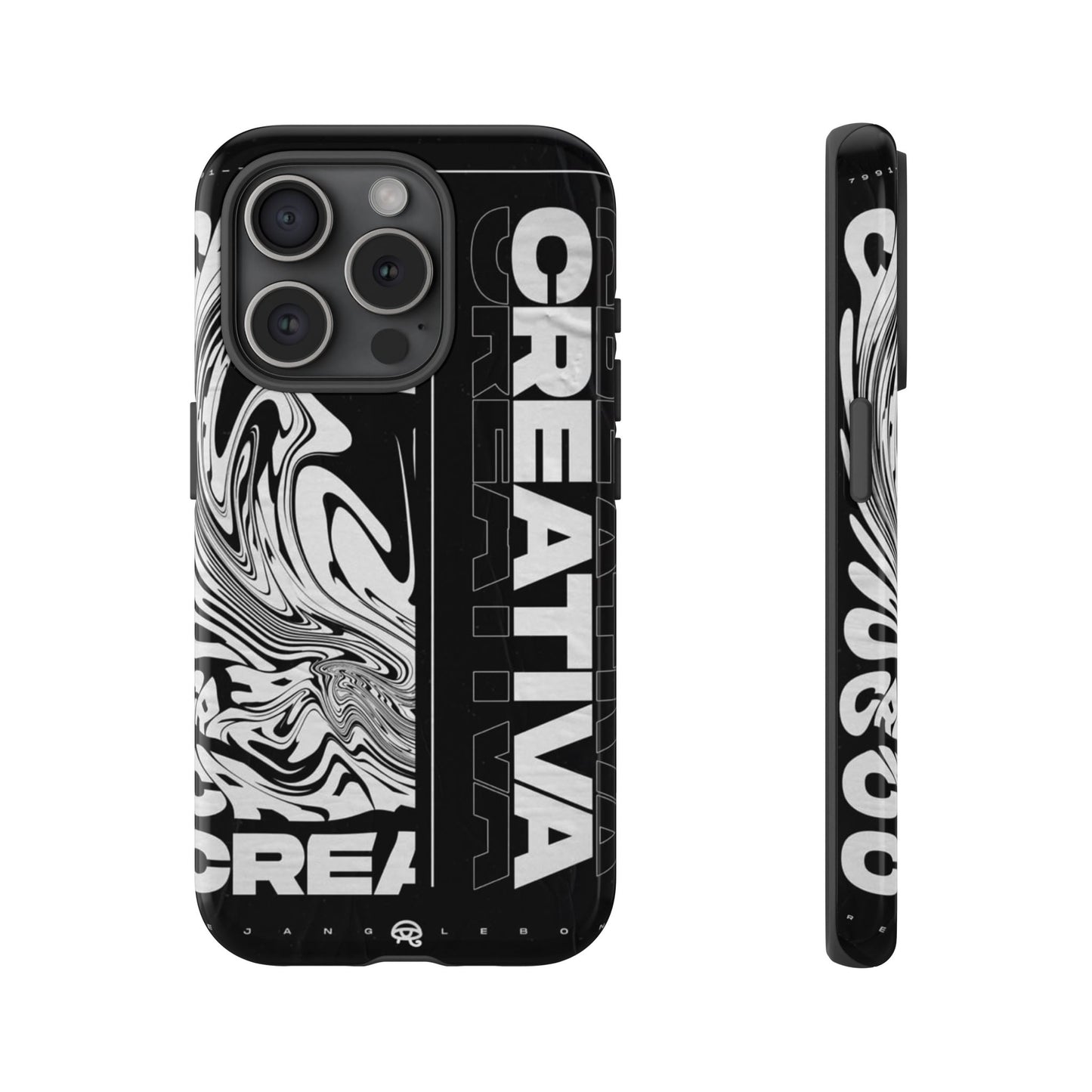 Bold Creative Phone Case, Stylish Black Marble Art, Tough Phone Cover, Gift for Artists, Unique Smartphone Protector