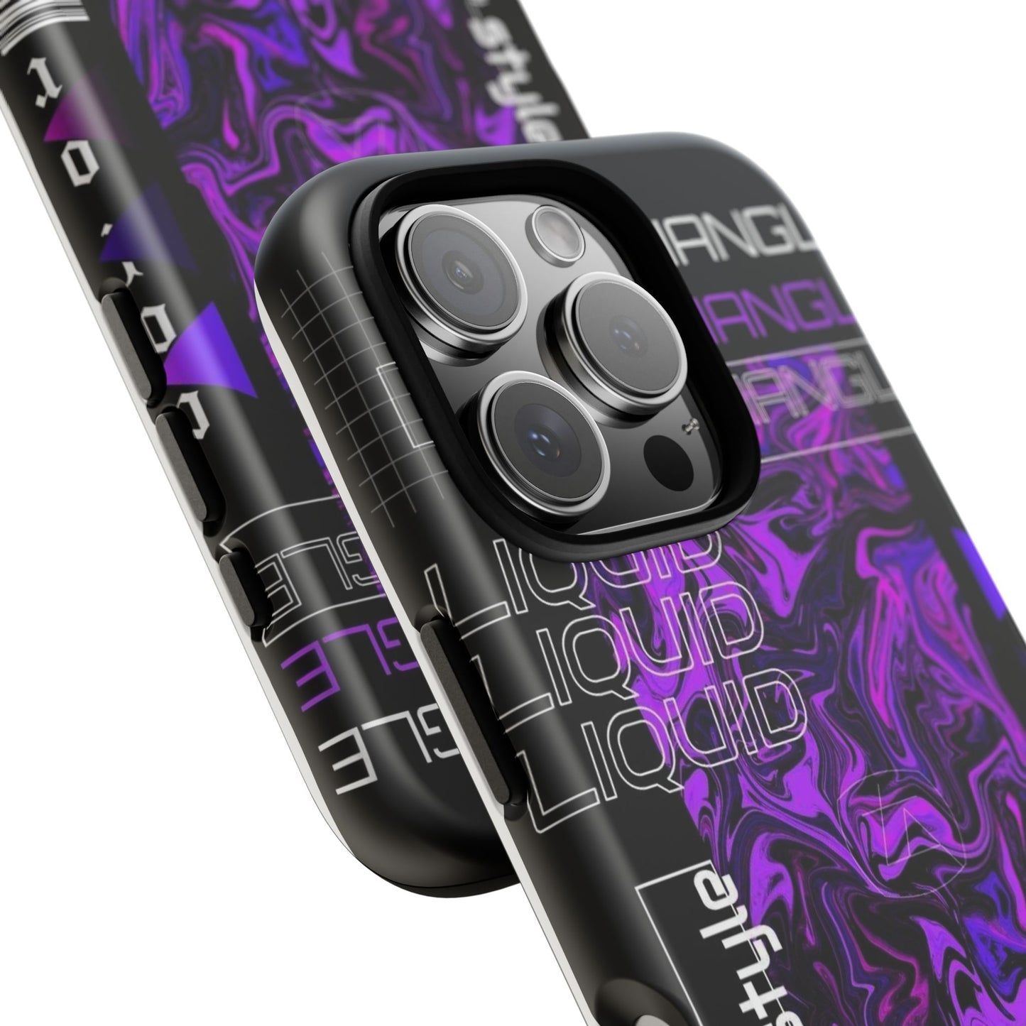 Abstract Purple Liquid Phone Case, Tough Phone Cover, Trendy Phone Accessory, Unique Gift for Tech Lovers, Modern Design for All Occasions
