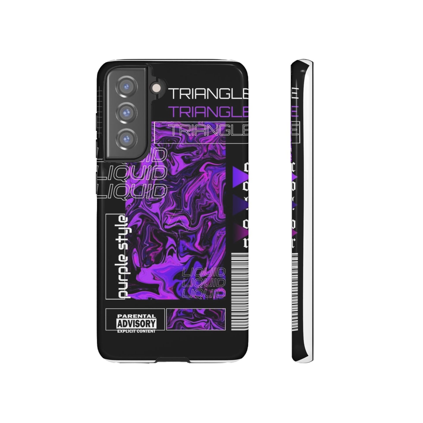 Abstract Purple Liquid Phone Case, Tough Phone Cover, Trendy Phone Accessory, Unique Gift for Tech Lovers, Modern Design for All Occasions
