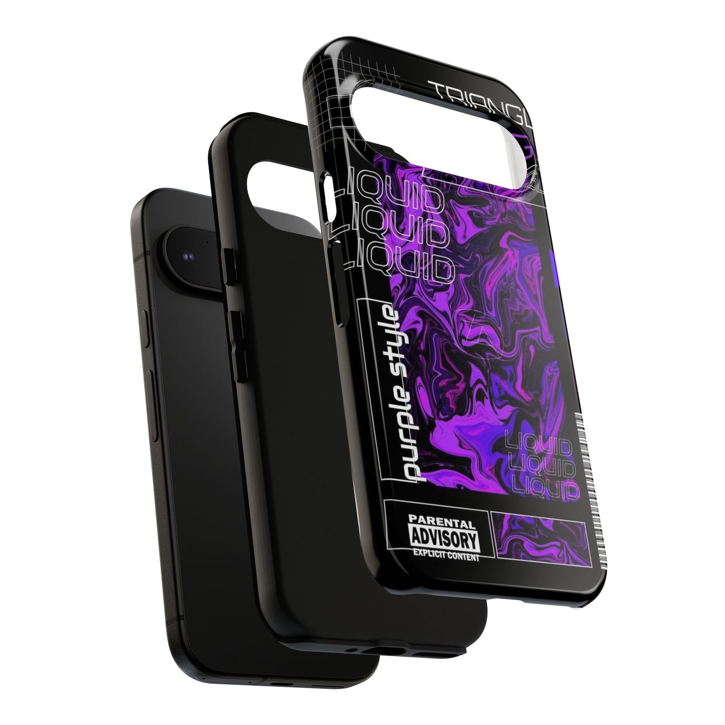 Abstract Purple Liquid Phone Case, Tough Phone Cover, Trendy Phone Accessory, Unique Gift for Tech Lovers, Modern Design for All Occasions