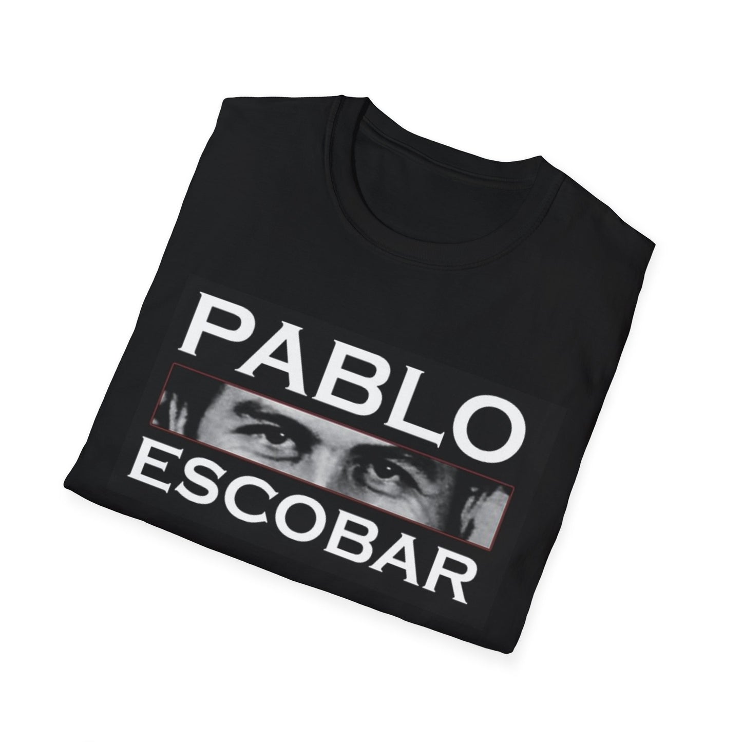 Pablo Escobar Graphic T-Shirt, Unisex Softstyle Tee, Unique Gift, Collector's Apparel, Retro Style, Casual Wear
