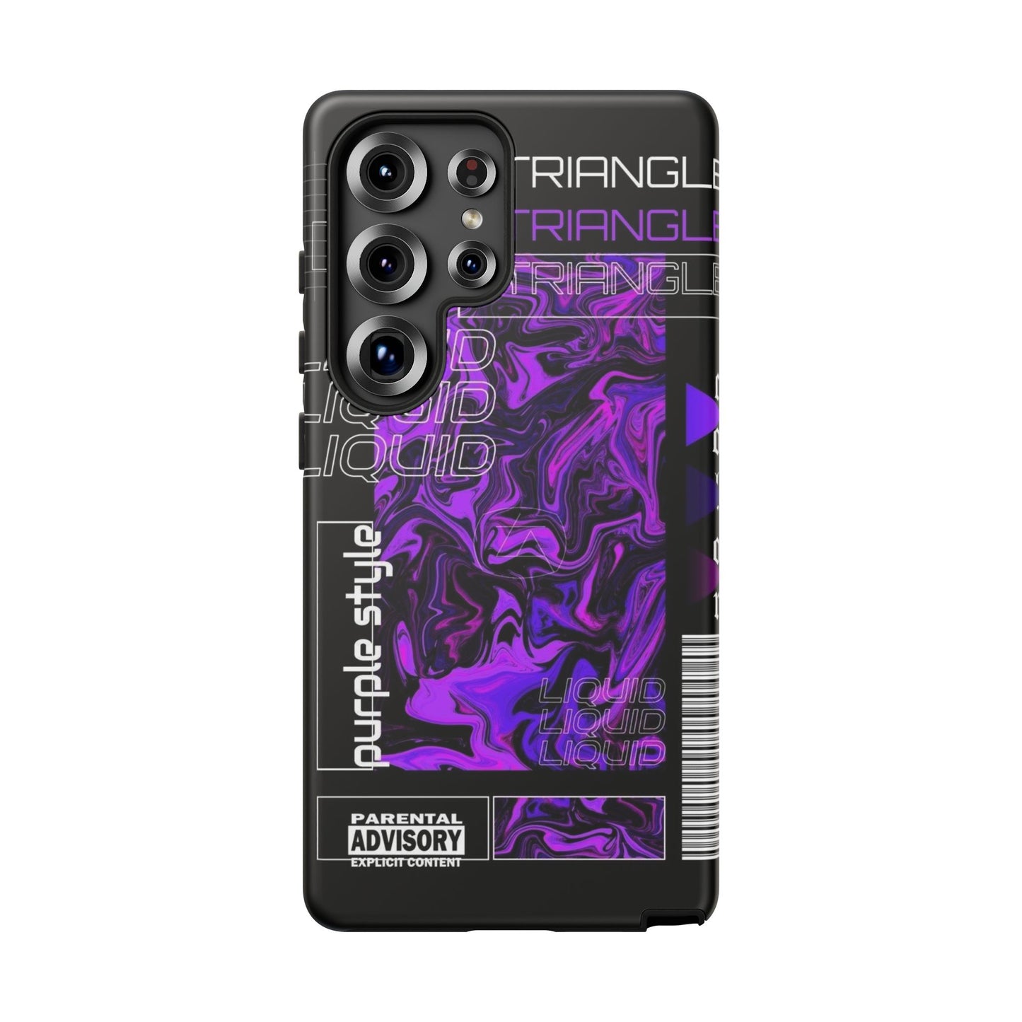 Abstract Purple Liquid Phone Case, Tough Phone Cover, Trendy Phone Accessory, Unique Gift for Tech Lovers, Modern Design for All Occasions