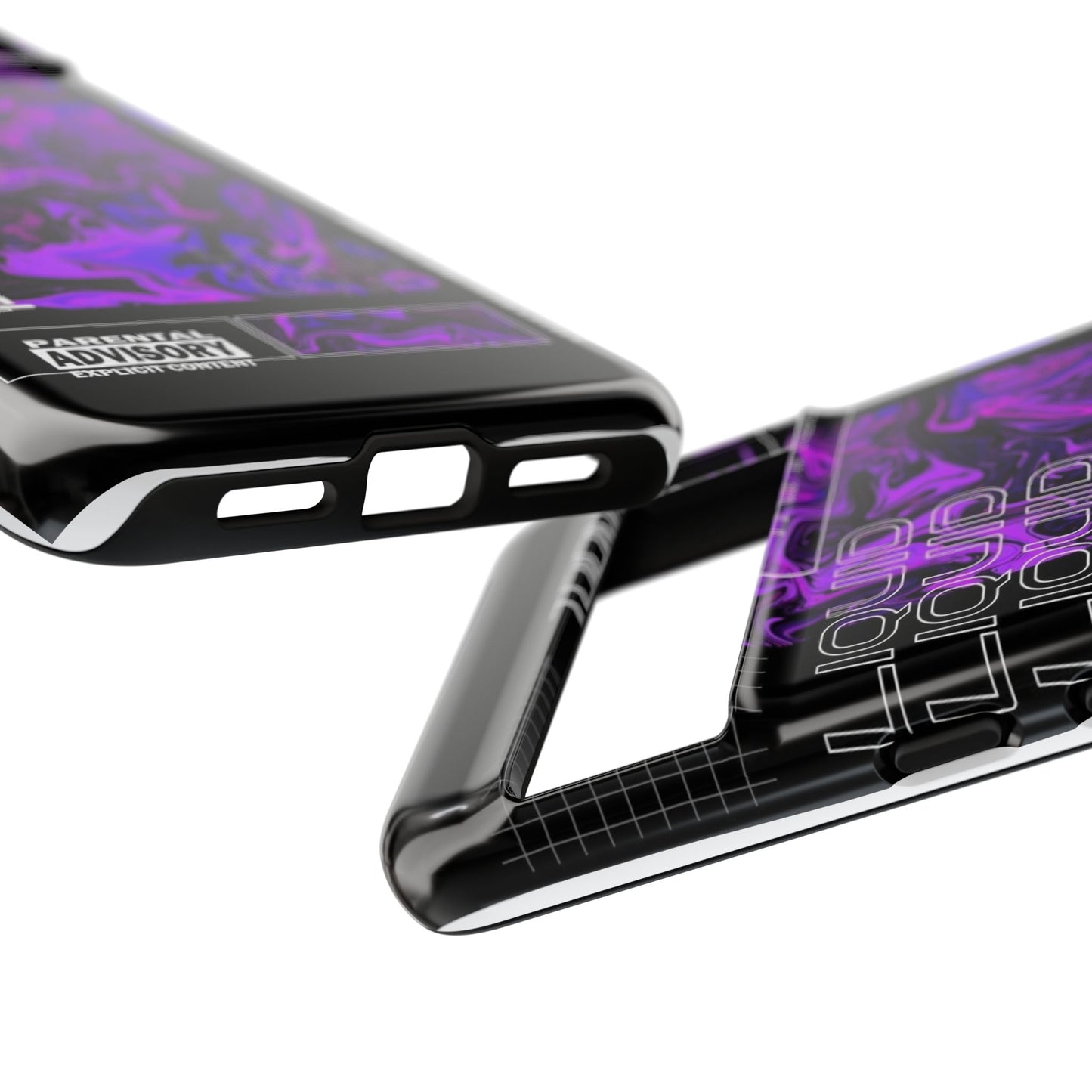 Abstract Purple Liquid Phone Case, Tough Phone Cover, Trendy Phone Accessory, Unique Gift for Tech Lovers, Modern Design for All Occasions