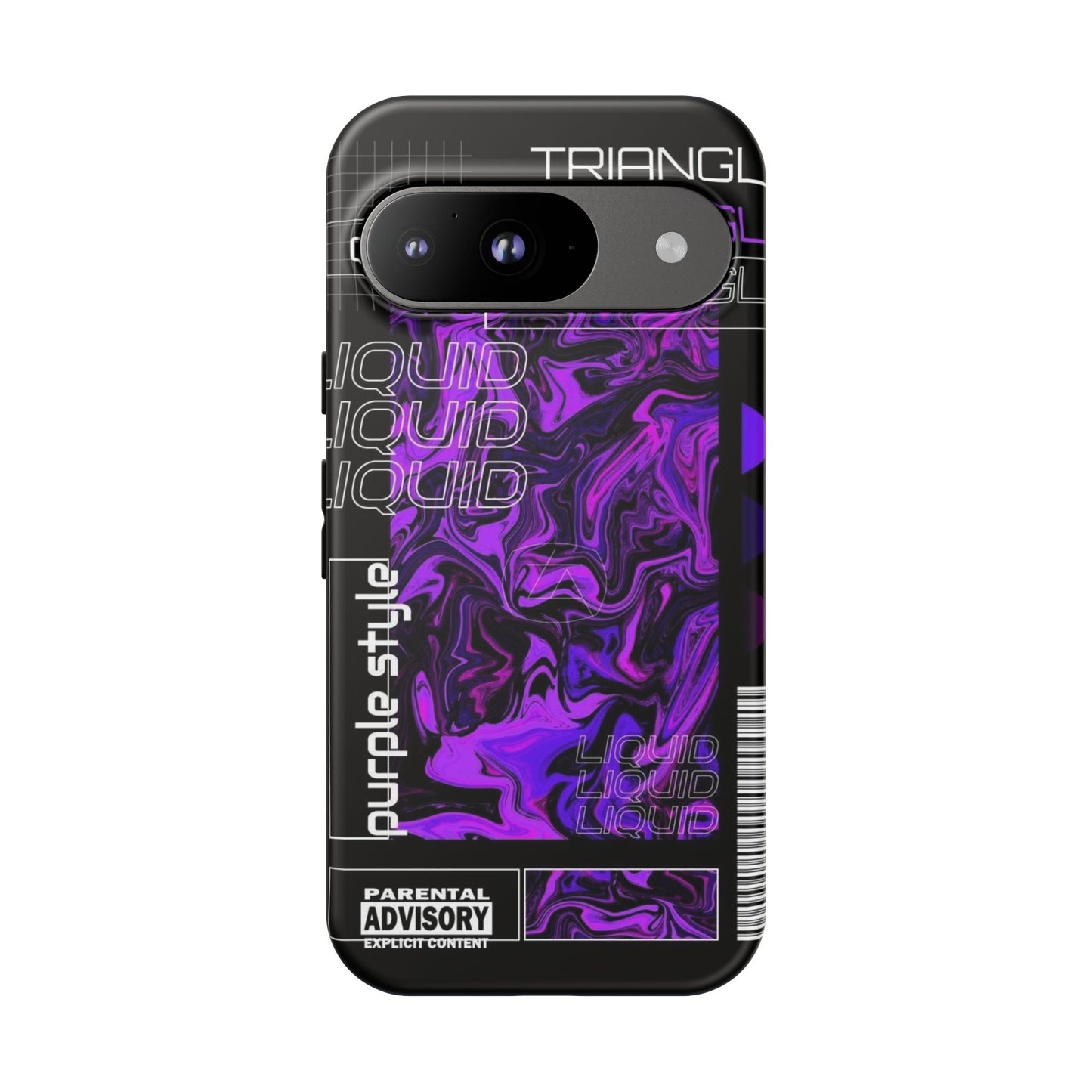 Abstract Purple Liquid Phone Case, Tough Phone Cover, Trendy Phone Accessory, Unique Gift for Tech Lovers, Modern Design for All Occasions