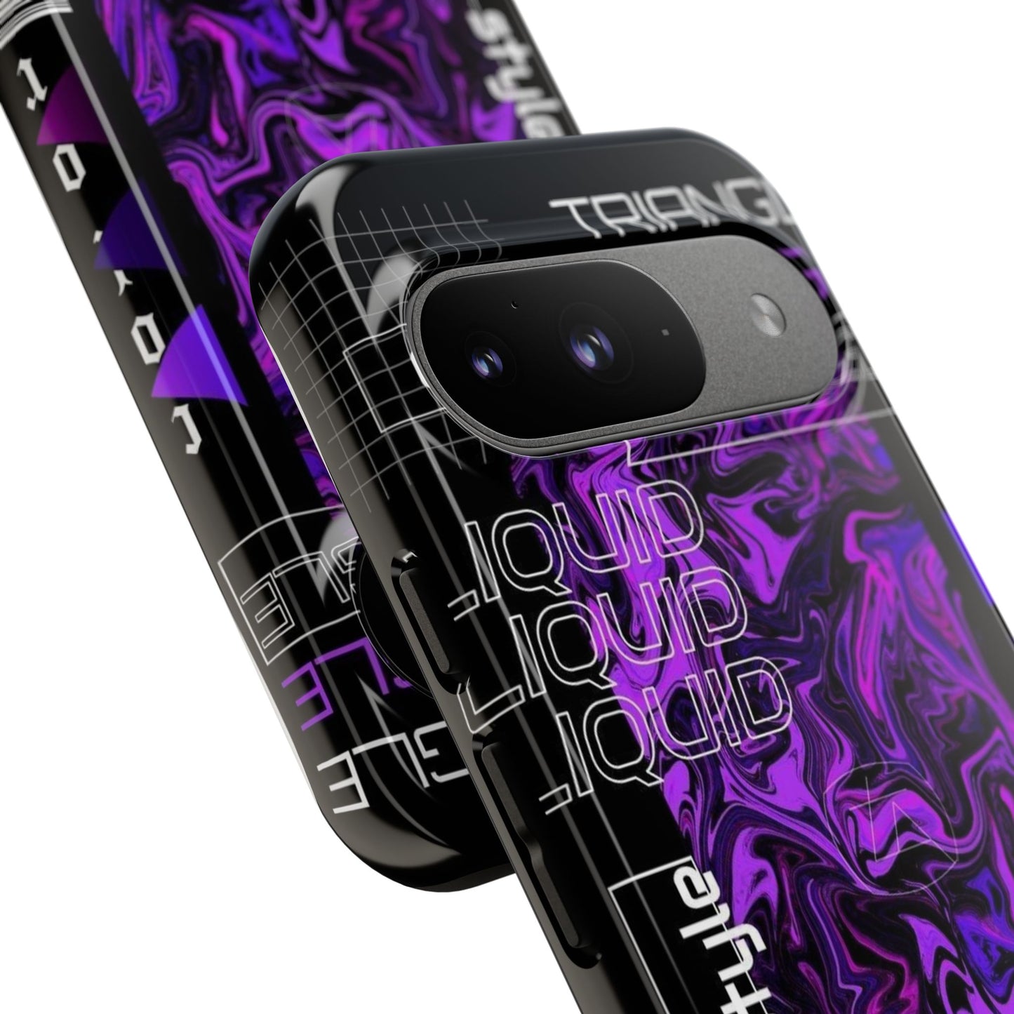 Abstract Purple Liquid Phone Case, Tough Phone Cover, Trendy Phone Accessory, Unique Gift for Tech Lovers, Modern Design for All Occasions