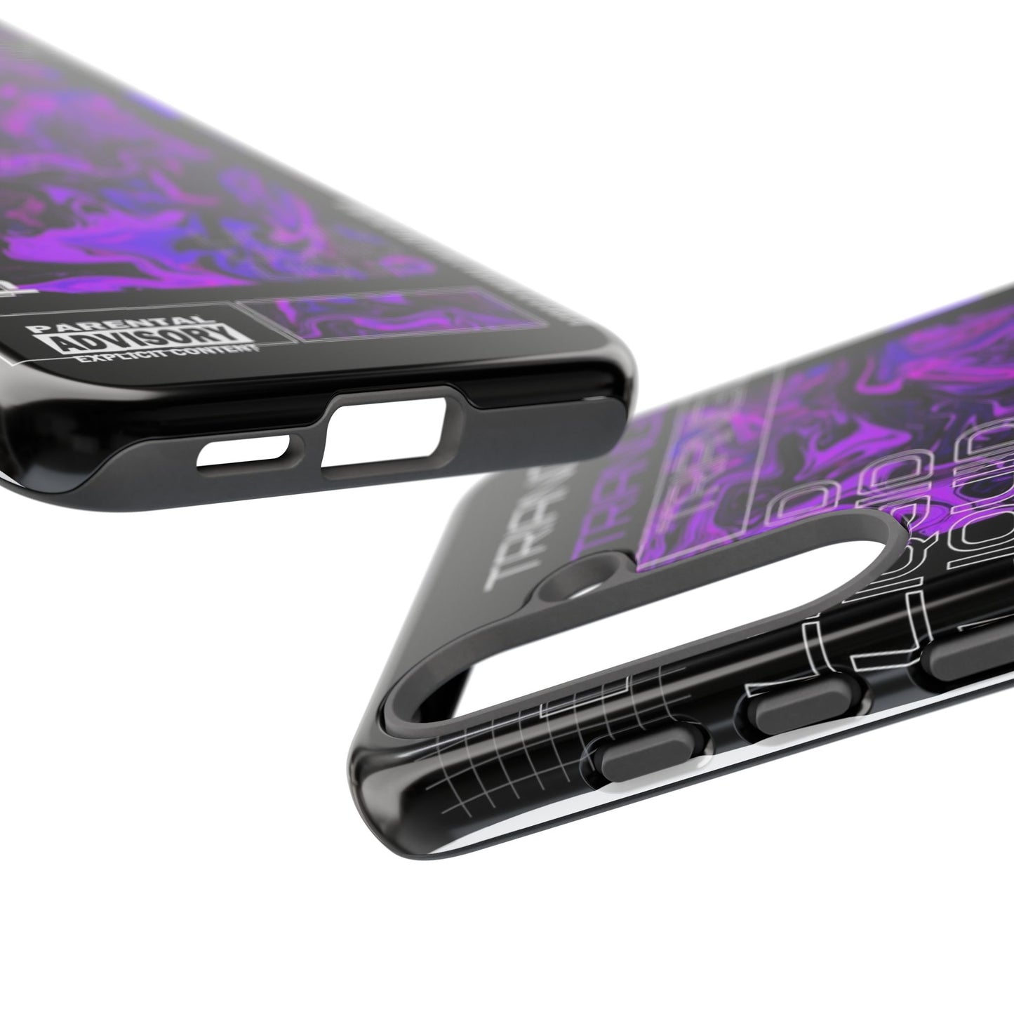 Abstract Purple Liquid Phone Case, Tough Phone Cover, Trendy Phone Accessory, Unique Gift for Tech Lovers, Modern Design for All Occasions