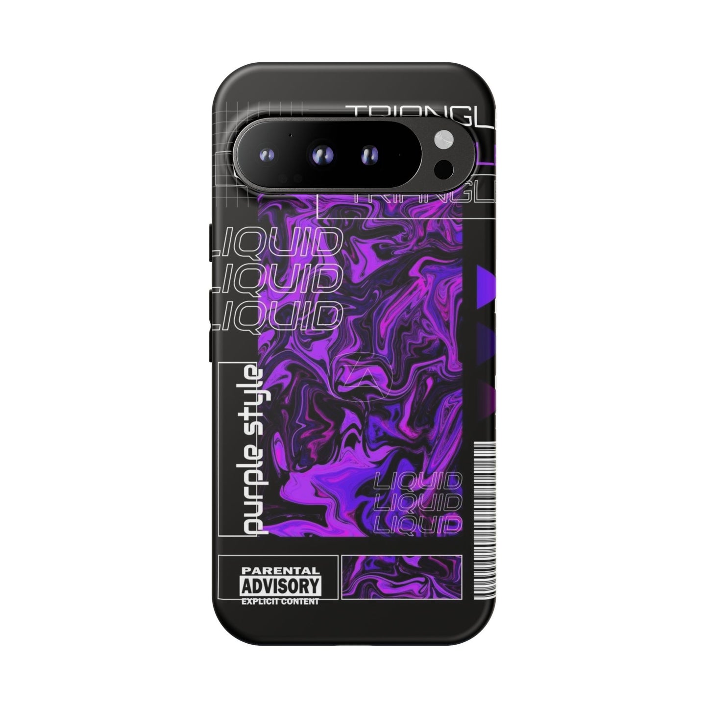 Abstract Purple Liquid Phone Case, Tough Phone Cover, Trendy Phone Accessory, Unique Gift for Tech Lovers, Modern Design for All Occasions