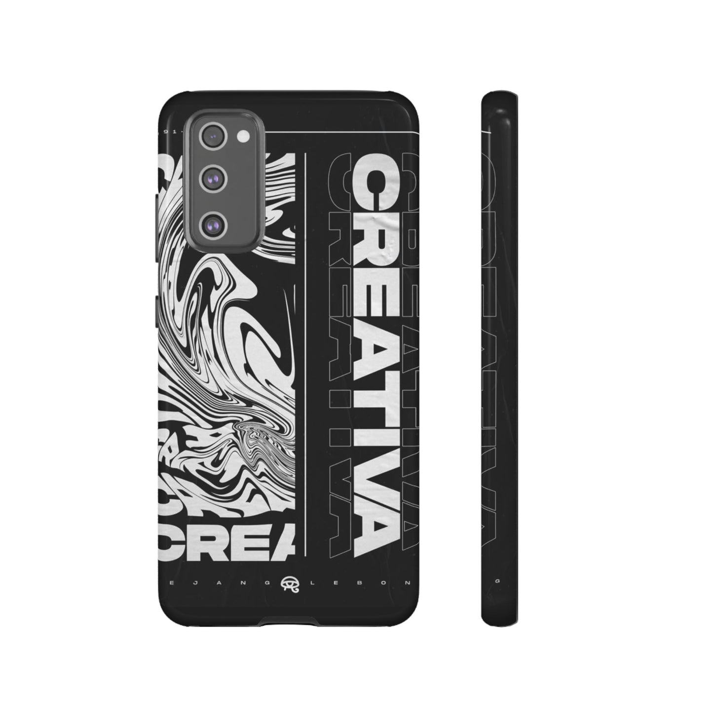 Bold Creative Phone Case, Stylish Black Marble Art, Tough Phone Cover, Gift for Artists, Unique Smartphone Protector