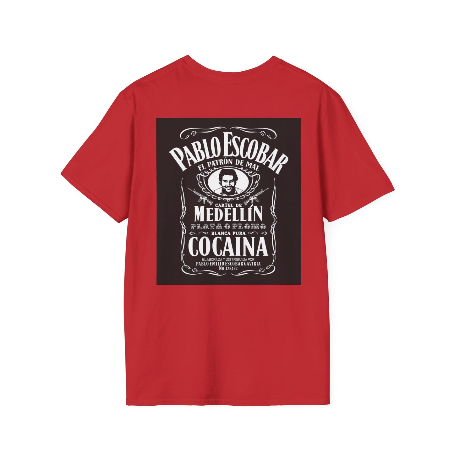 Pablo Escobar Graphic T-Shirt, Unisex Softstyle Tee, Unique Gift, Collector's Apparel, Retro Style, Casual Wear
