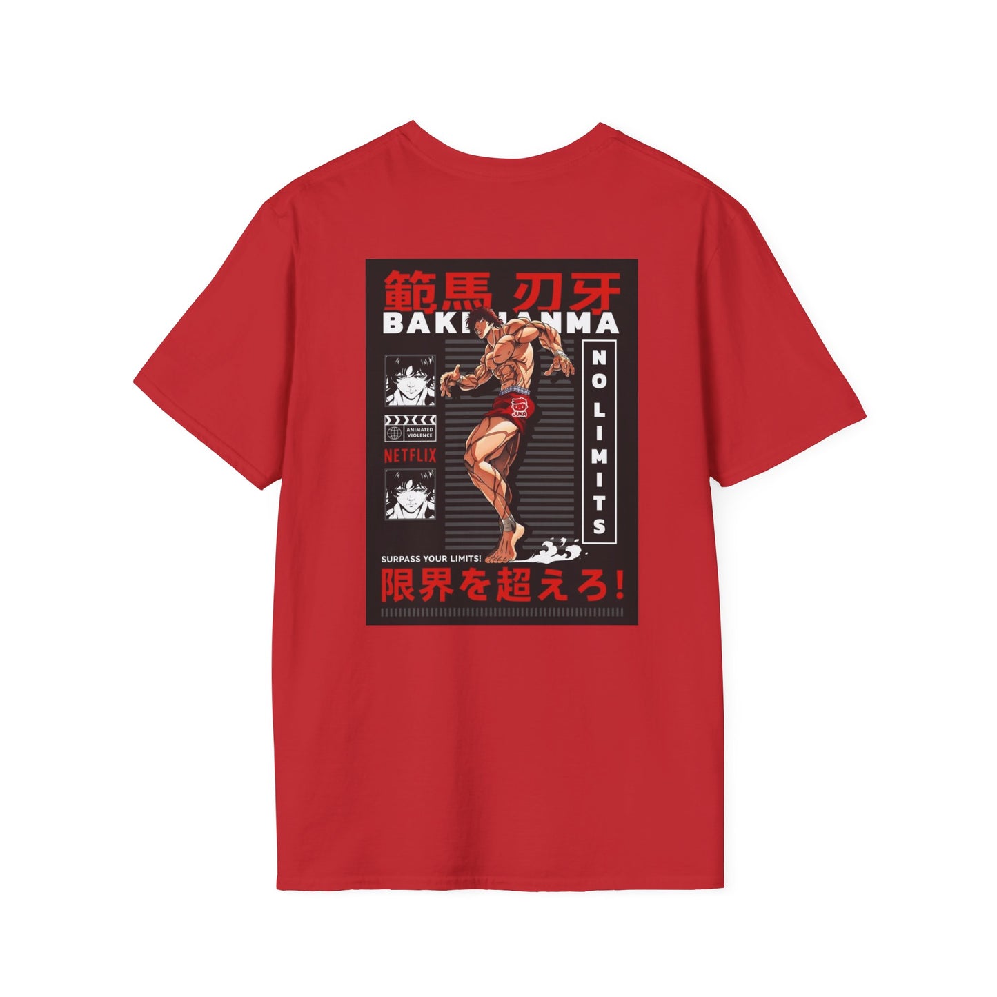 Epic Hanma Unisex Softstyle T-Shirt | Anime Gymwear, Fitness Tee, Unique Gift, Manga Merchandise, Casual Streetwear