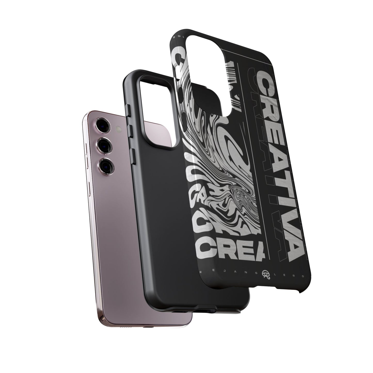 Bold Creative Phone Case, Stylish Black Marble Art, Tough Phone Cover, Gift for Artists, Unique Smartphone Protector