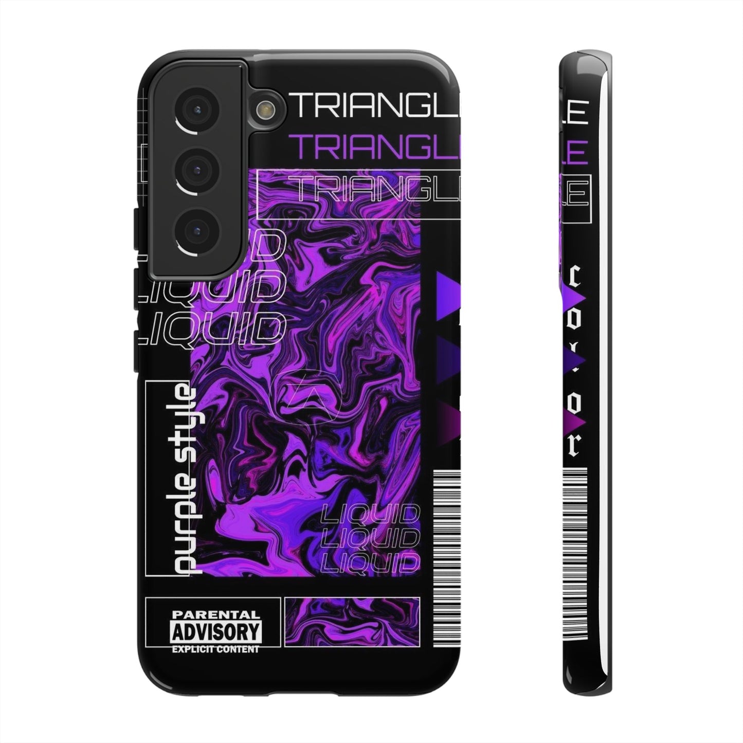 Abstract Purple Liquid Phone Case, Tough Phone Cover, Trendy Phone Accessory, Unique Gift for Tech Lovers, Modern Design for All Occasions