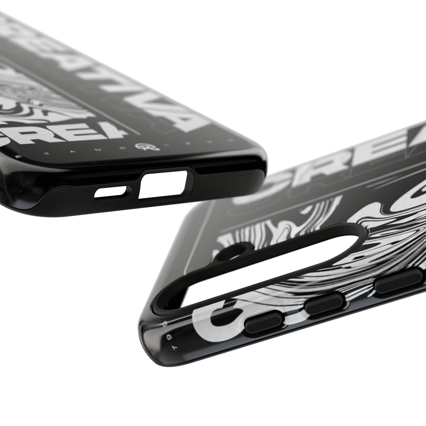 Bold Creative Phone Case, Stylish Black Marble Art, Tough Phone Cover, Gift for Artists, Unique Smartphone Protector