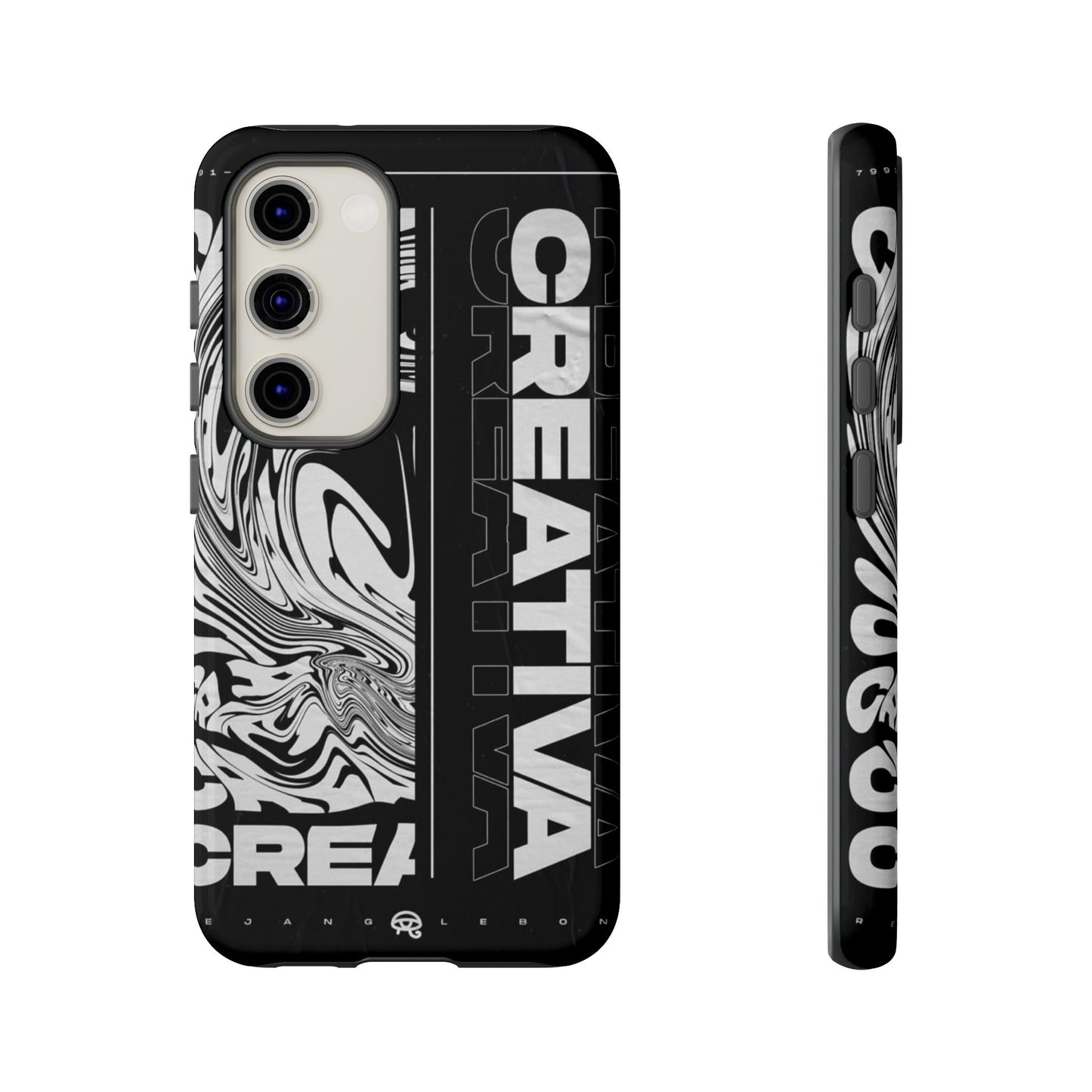 Bold Creative Phone Case, Stylish Black Marble Art, Tough Phone Cover, Gift for Artists, Unique Smartphone Protector