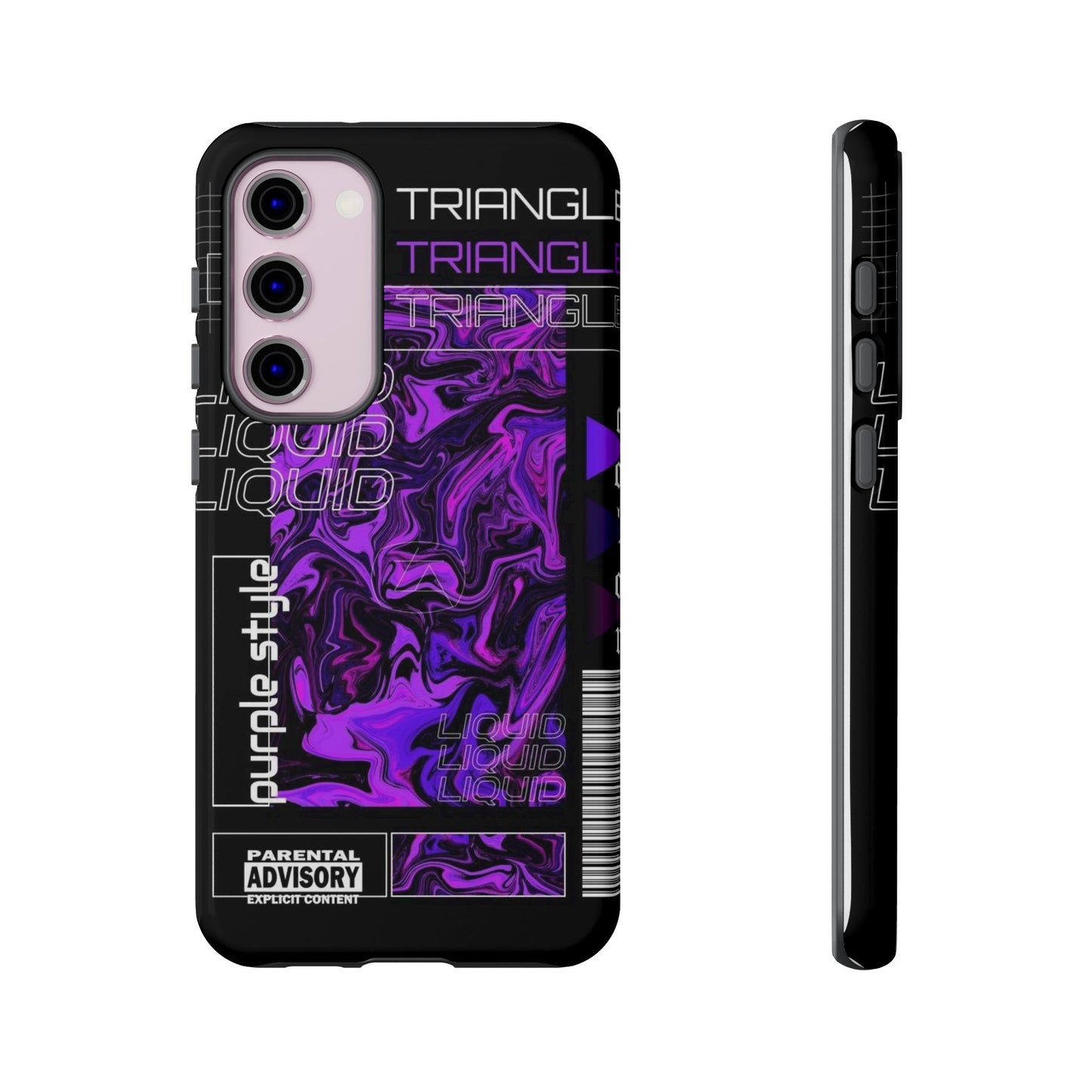 Abstract Purple Liquid Phone Case, Tough Phone Cover, Trendy Phone Accessory, Unique Gift for Tech Lovers, Modern Design for All Occasions
