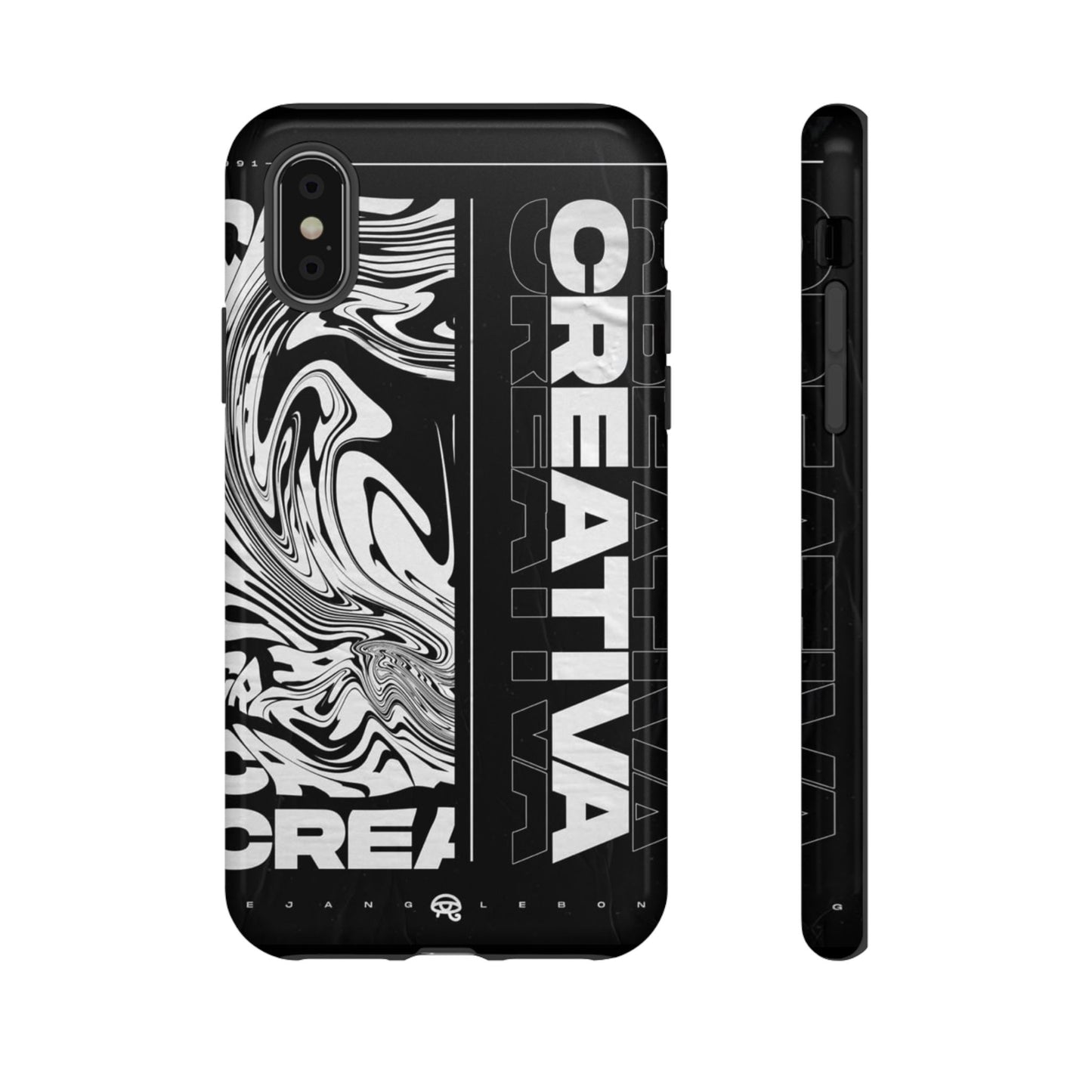 Bold Creative Phone Case, Stylish Black Marble Art, Tough Phone Cover, Gift for Artists, Unique Smartphone Protector