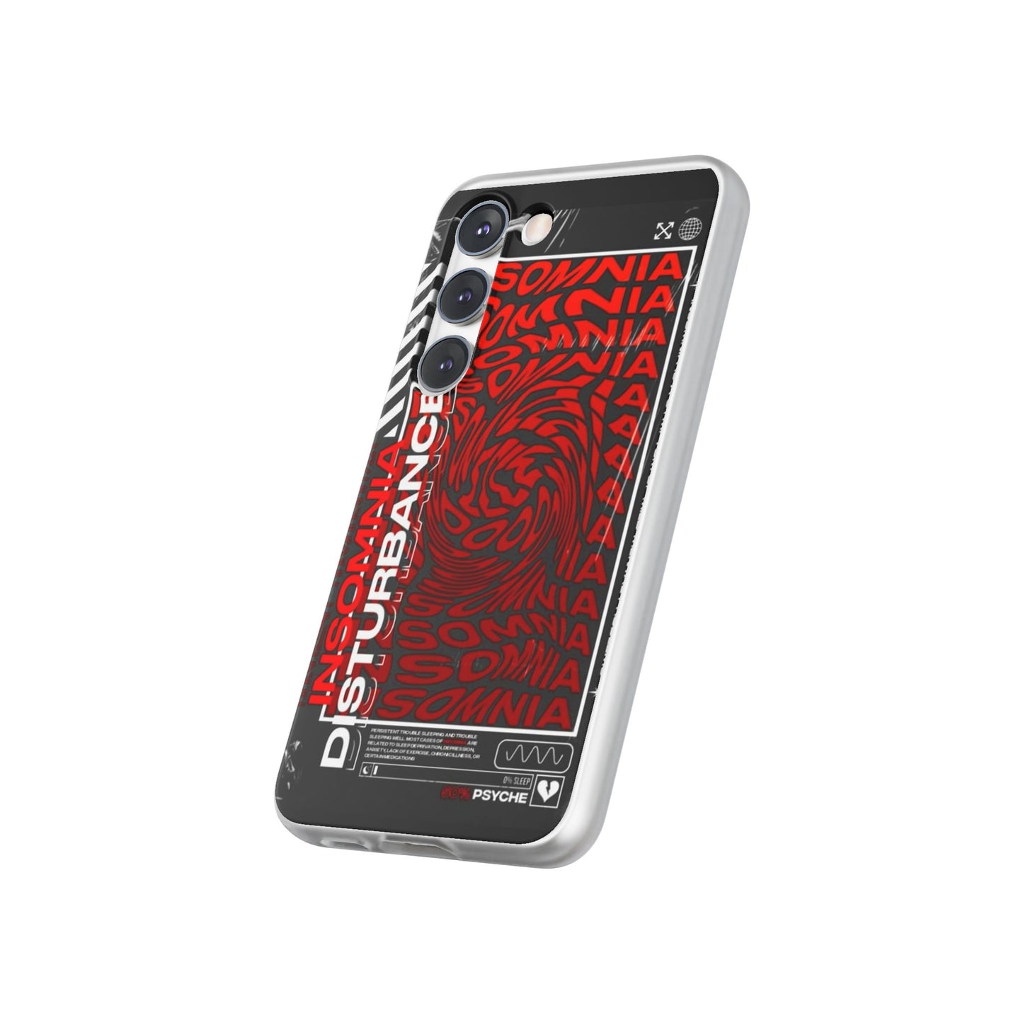 Insomnia Flexi Cases | Stylish Phone Cover for Night Owls, Unique Design, Perfect Gift for Students, Trendy Accessory, Phone Protection