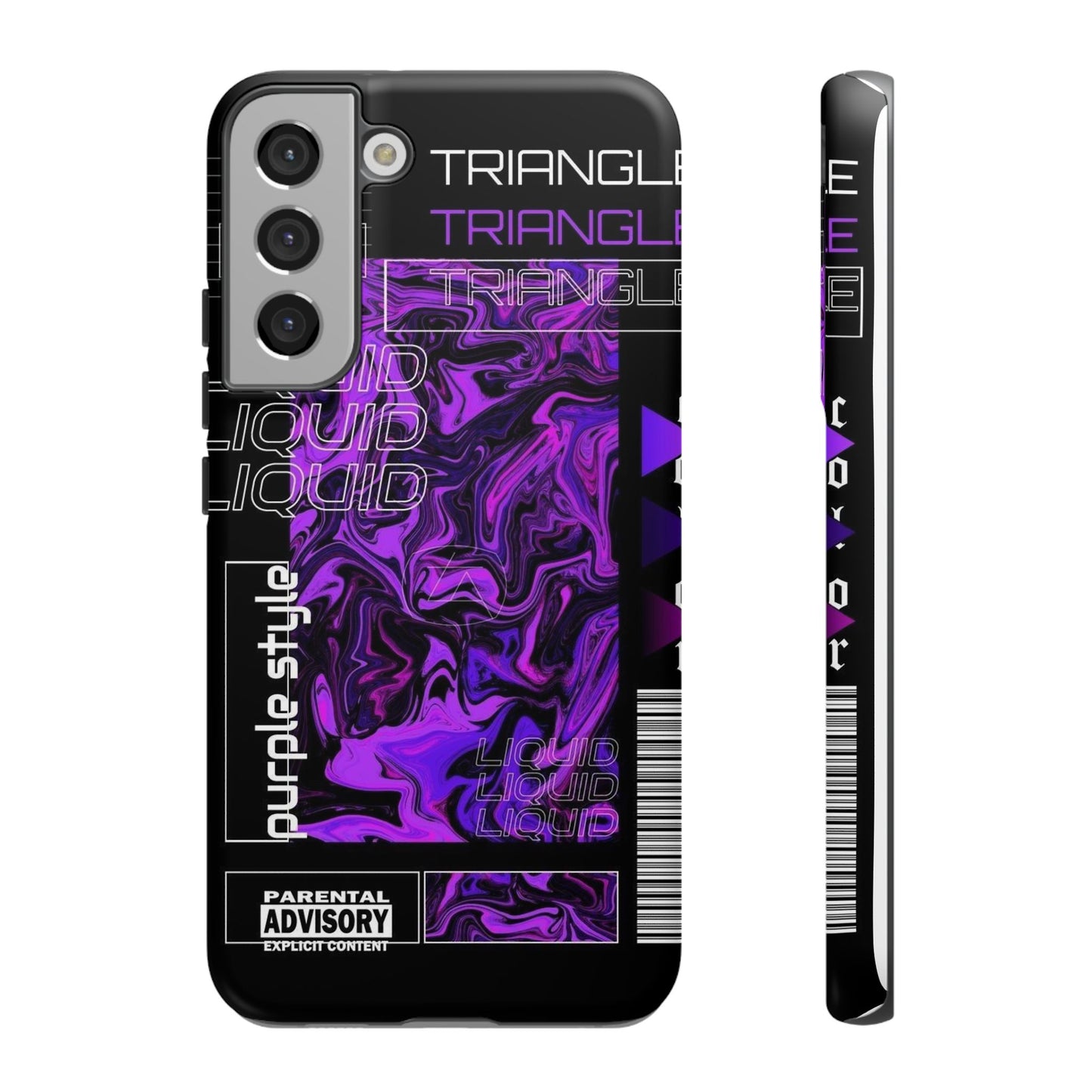 Abstract Purple Liquid Phone Case, Tough Phone Cover, Trendy Phone Accessory, Unique Gift for Tech Lovers, Modern Design for All Occasions