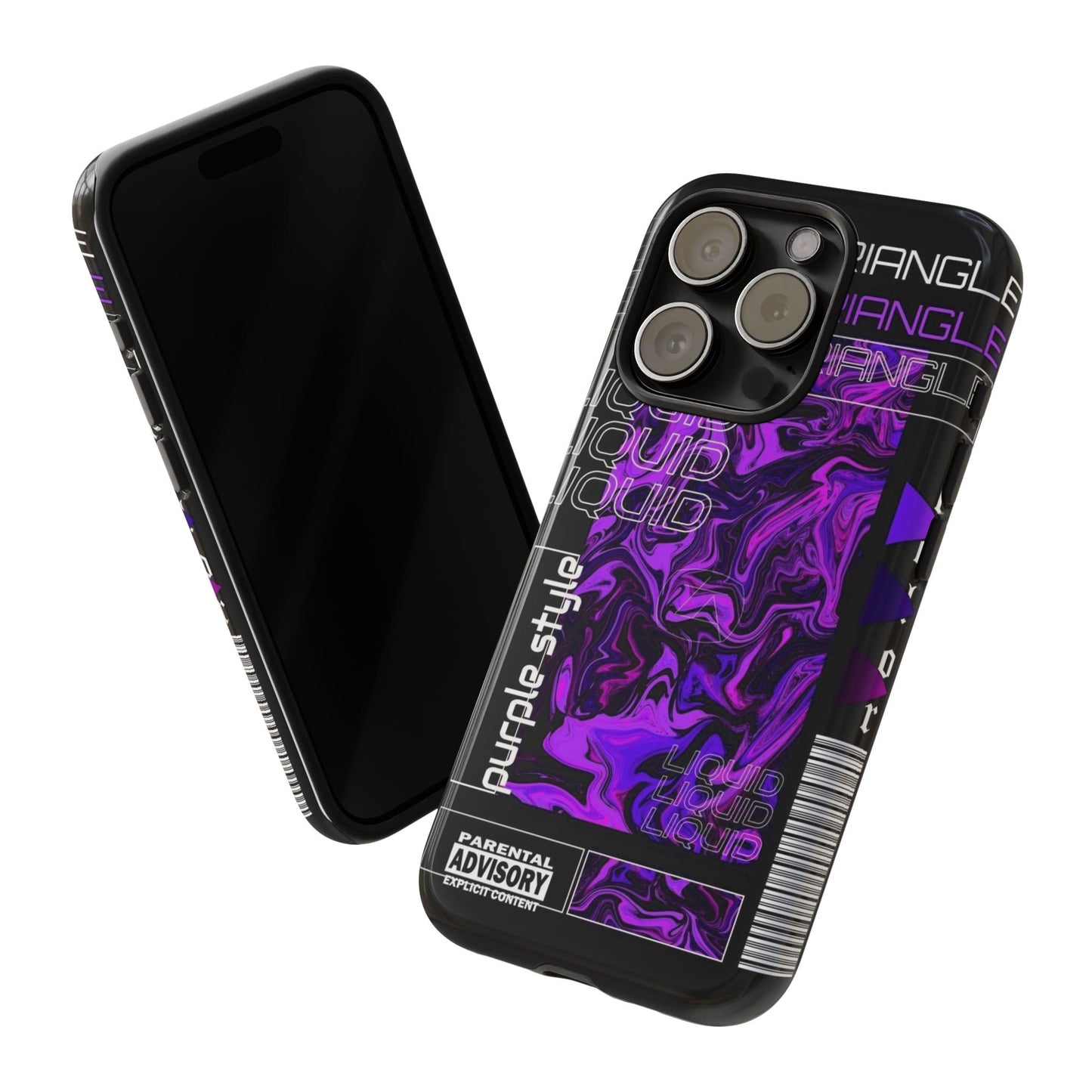 Abstract Purple Liquid Phone Case, Tough Phone Cover, Trendy Phone Accessory, Unique Gift for Tech Lovers, Modern Design for All Occasions